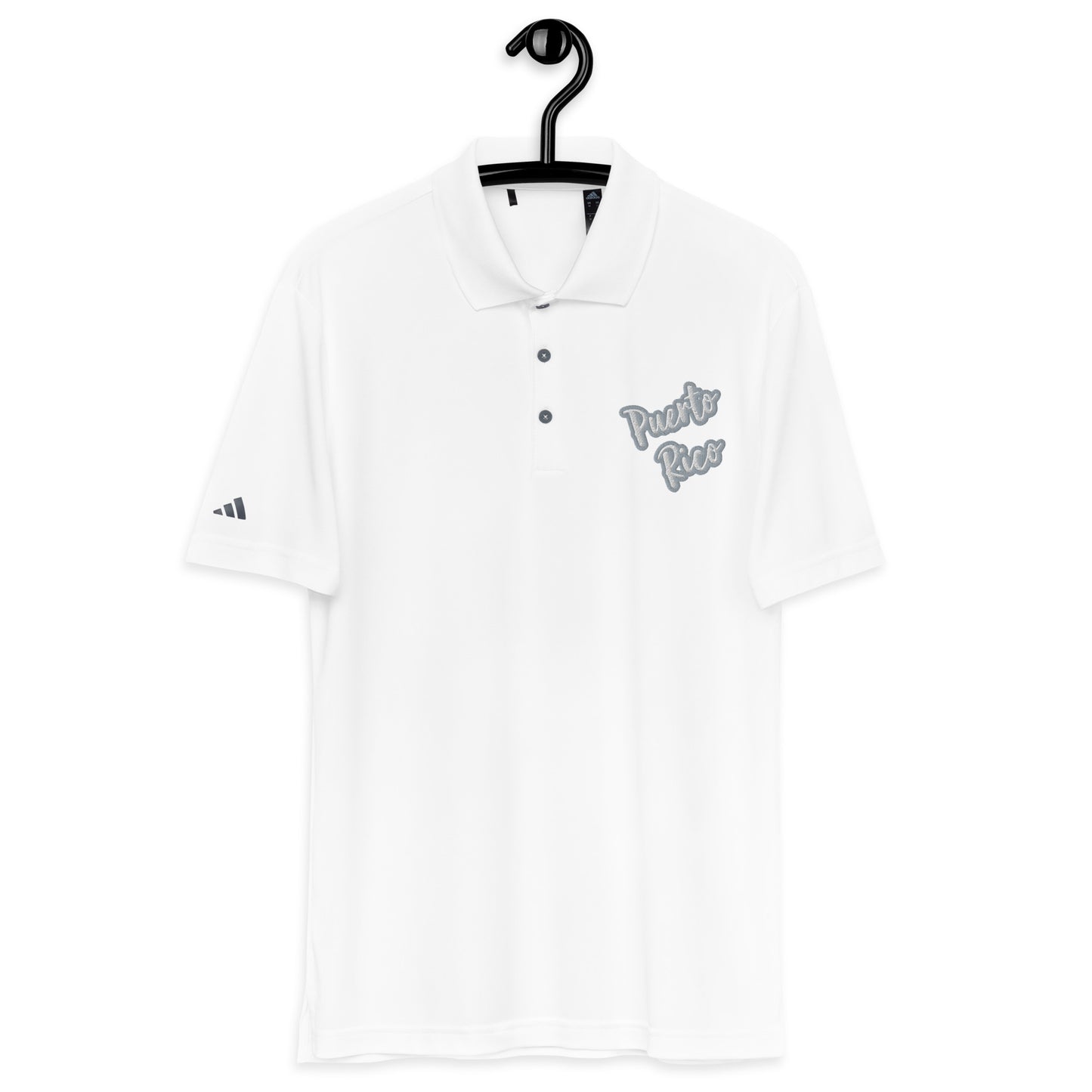 adidas performance polo shirt - Puerto Rico White Text, Grey Color Outline