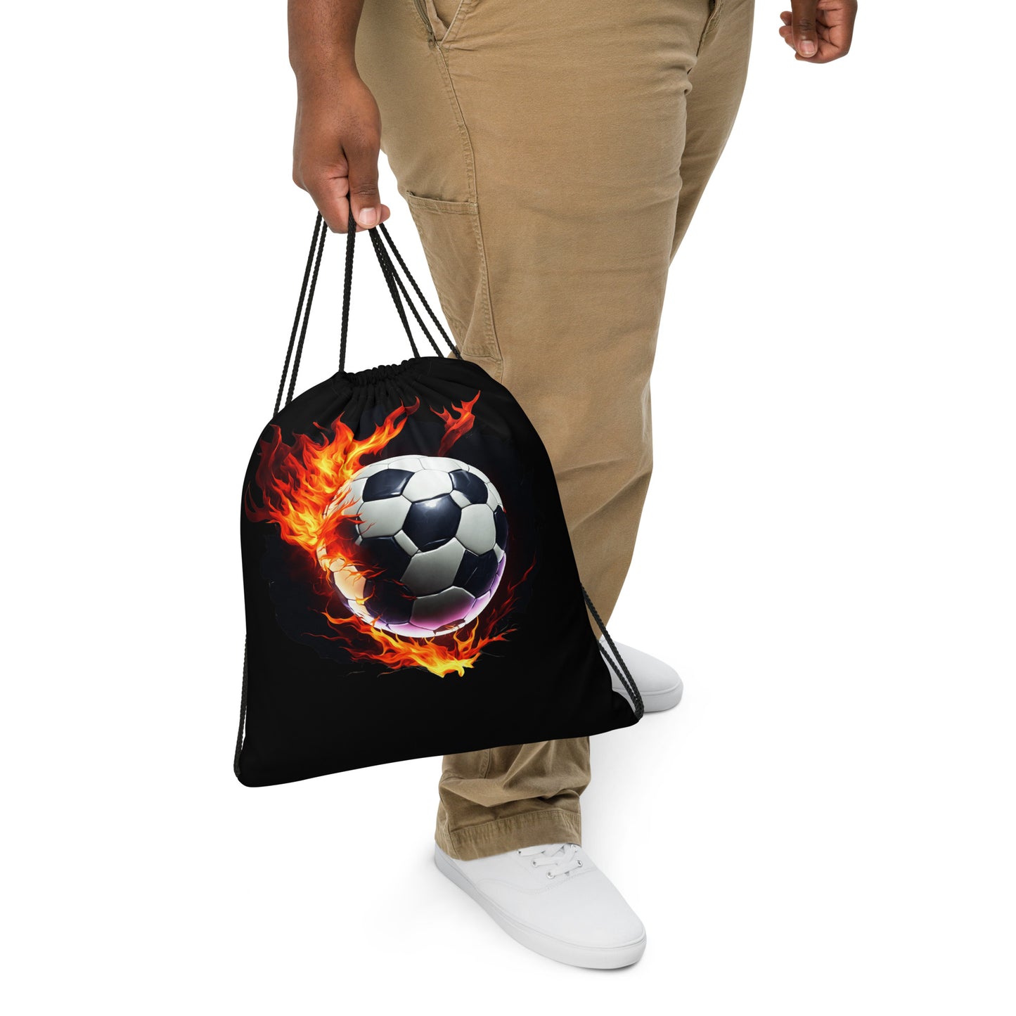 Drawstring bag - Flaming Soccer Ball 1