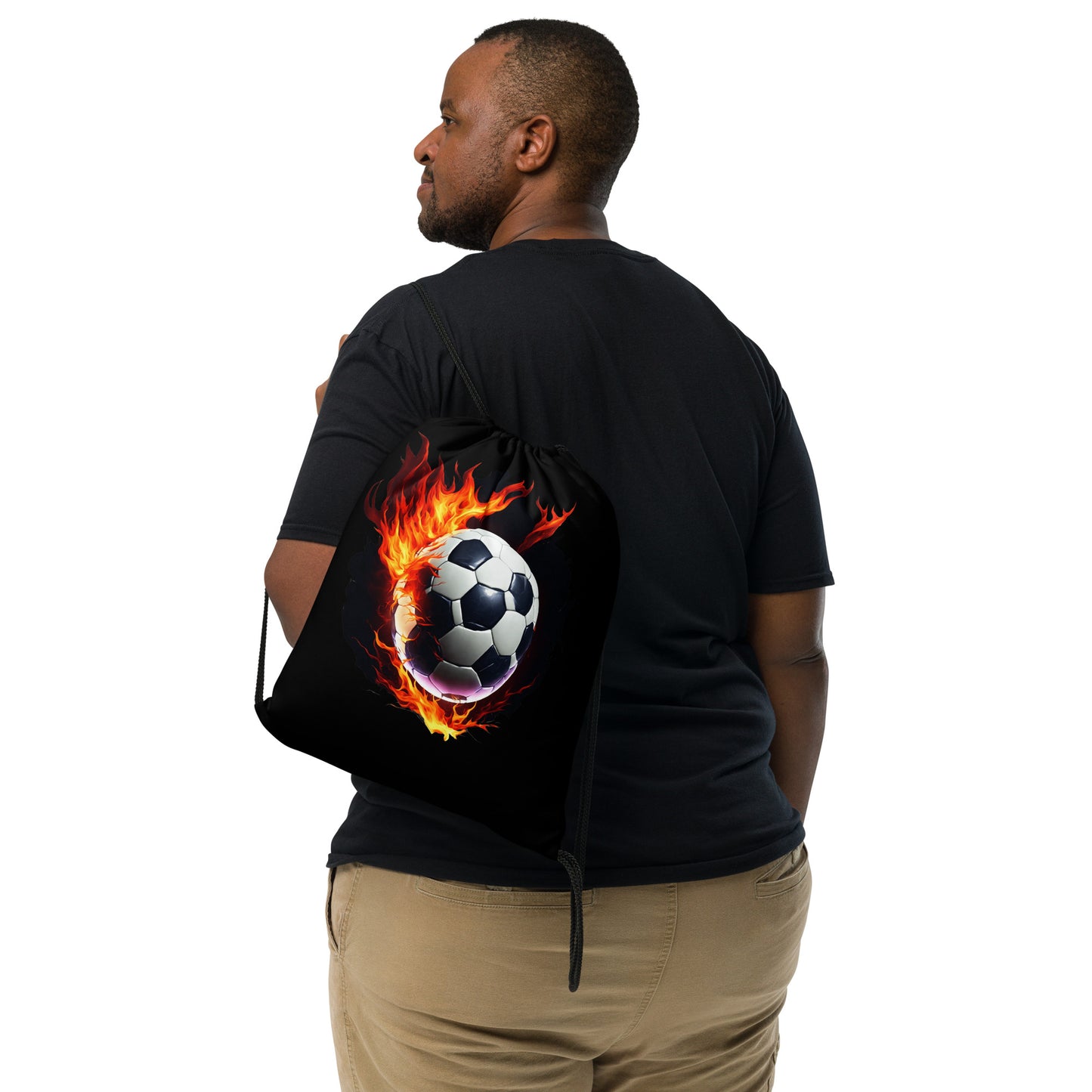 Drawstring bag - Flaming Soccer Ball 1