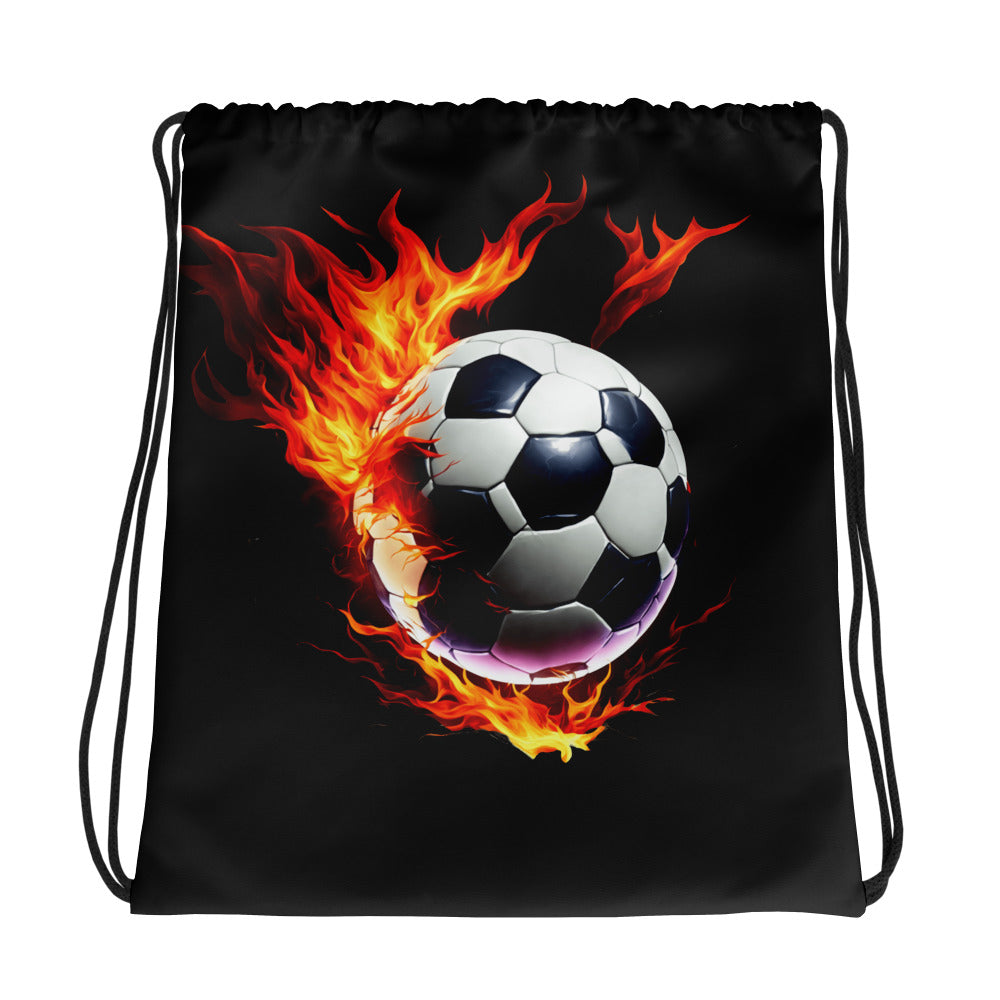 Drawstring bag - Flaming Soccer Ball 1