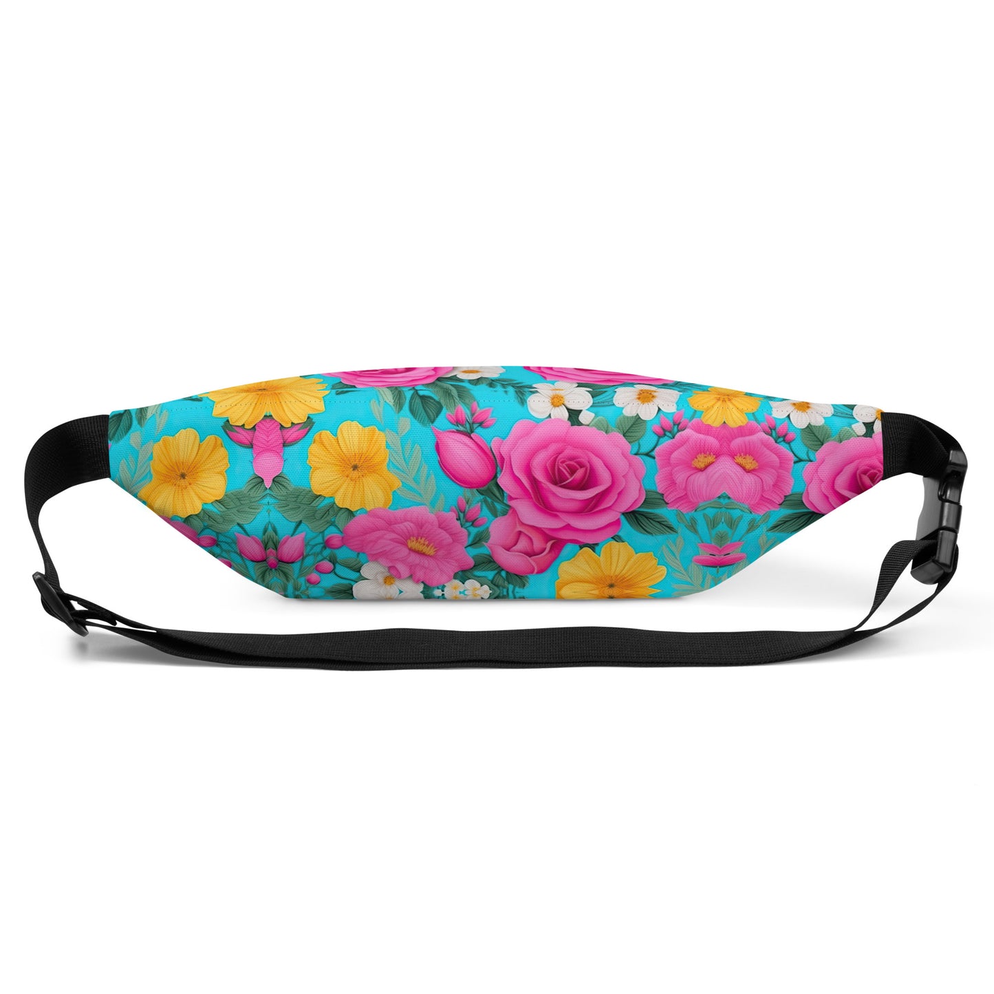 Fanny Pack – Pink Roses with yellow and white flowers