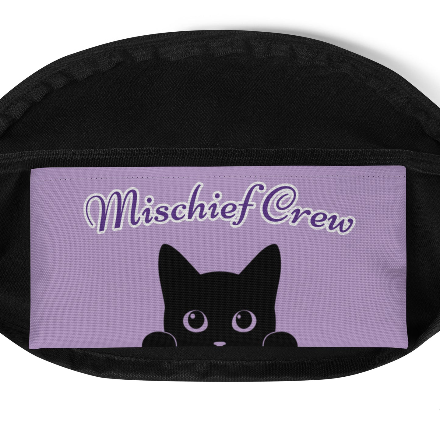 Fanny Pack - Mischievous Black Cat with Dollar Signs Falling Out