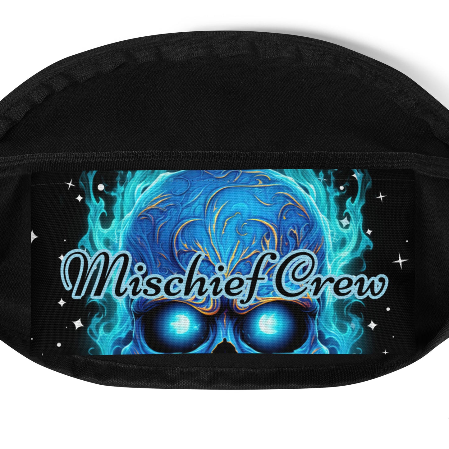 Fanny Pack – Blue Skull with Star background