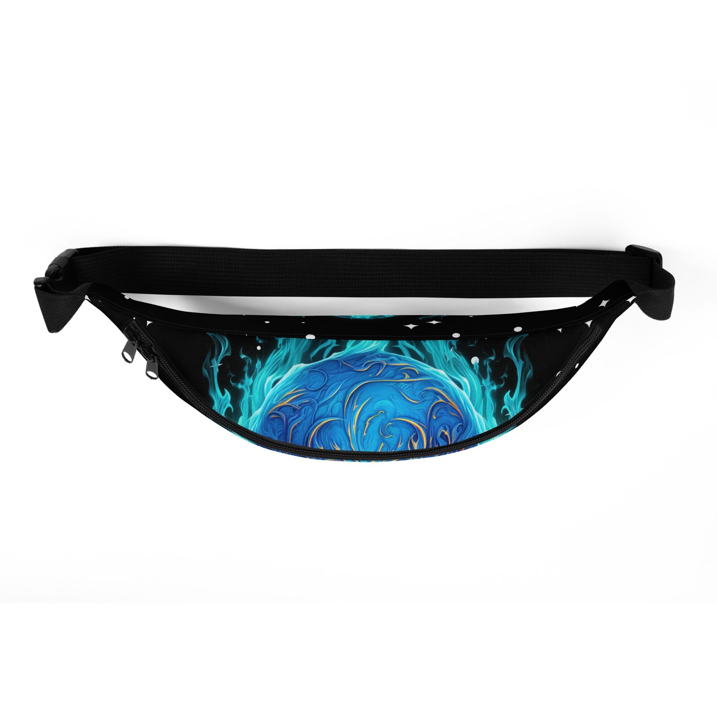 Fanny Pack – Blue Skull with Star background