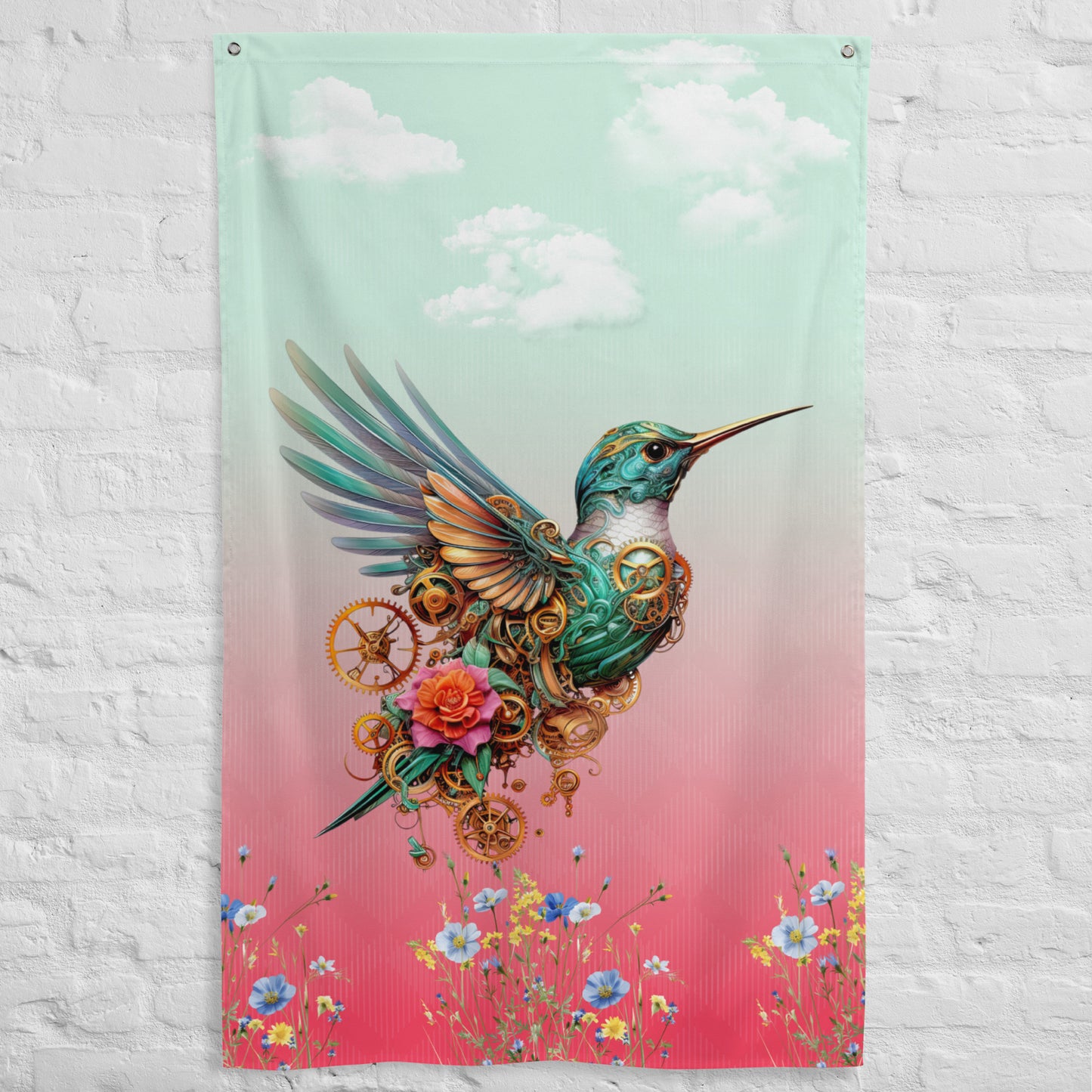 Flag – Steampunk Hummingbird