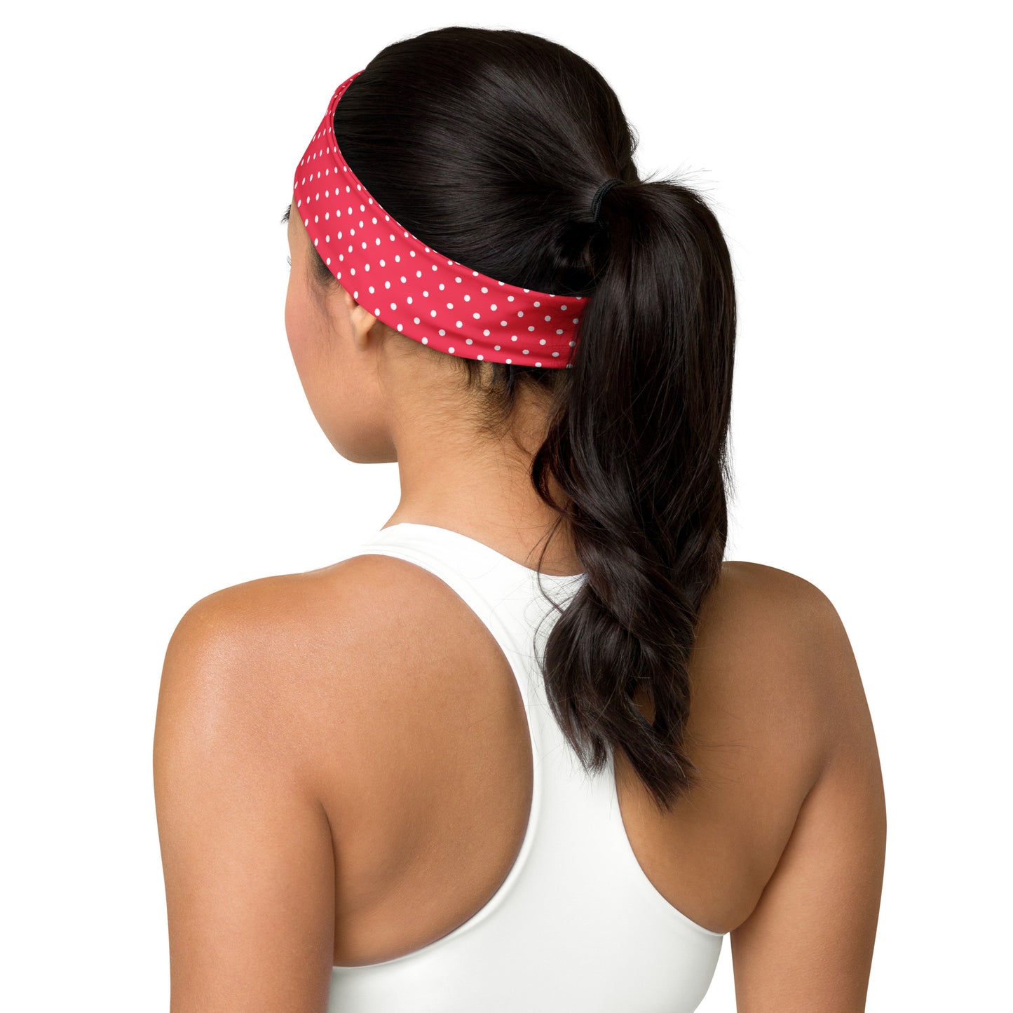 Headband - Rad Red with White Polka Dots