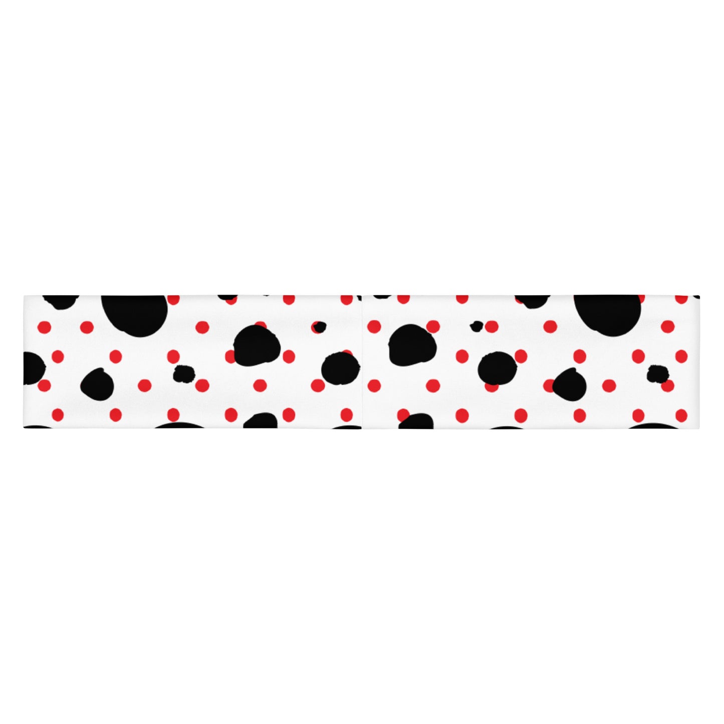 Headband - Black Red Polka Dots