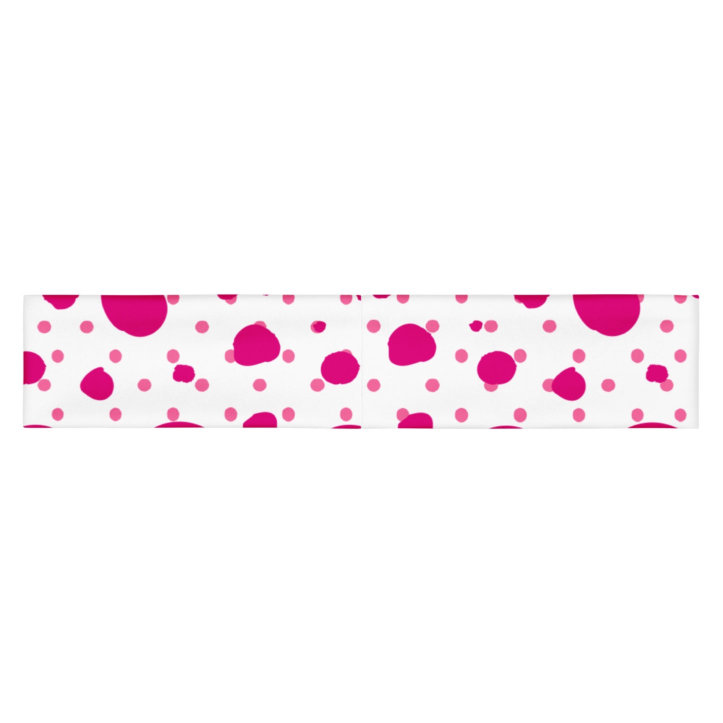 Headband - Small and Large Pink Polka Dots