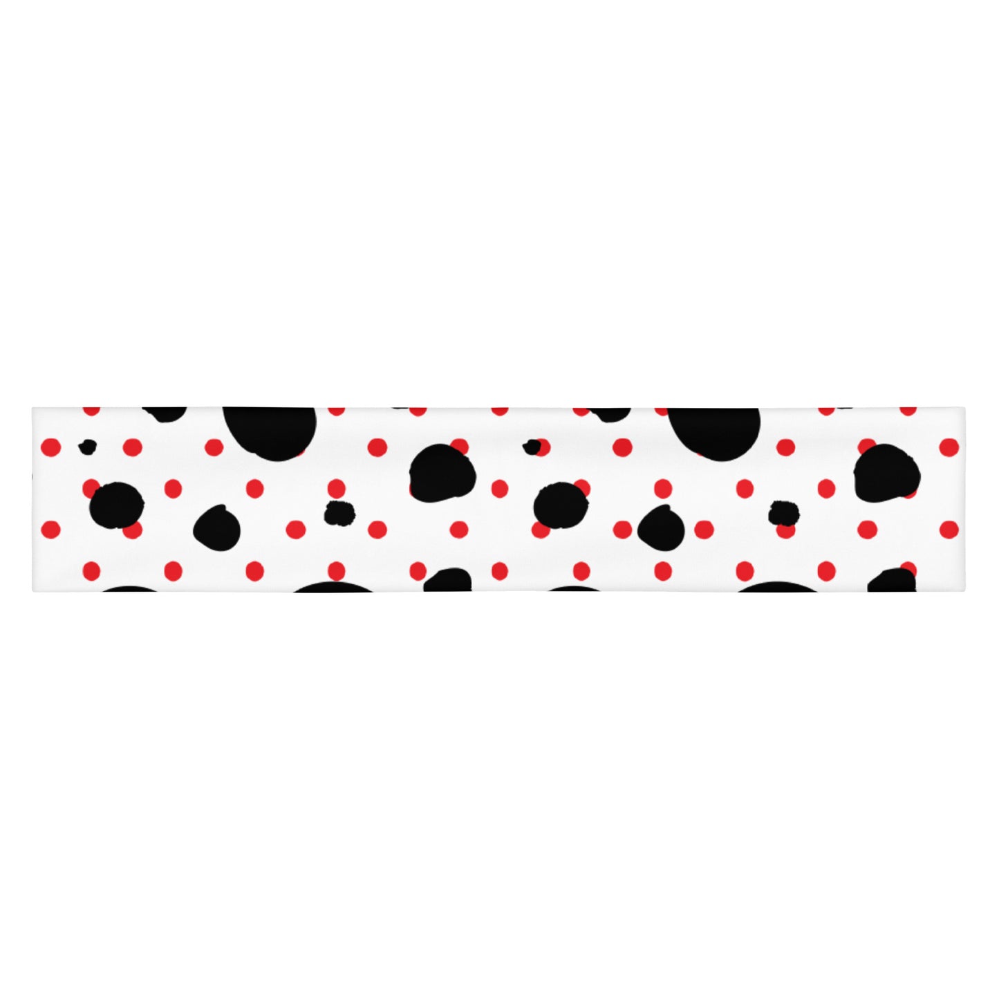 Headband - Black Red Polka Dots