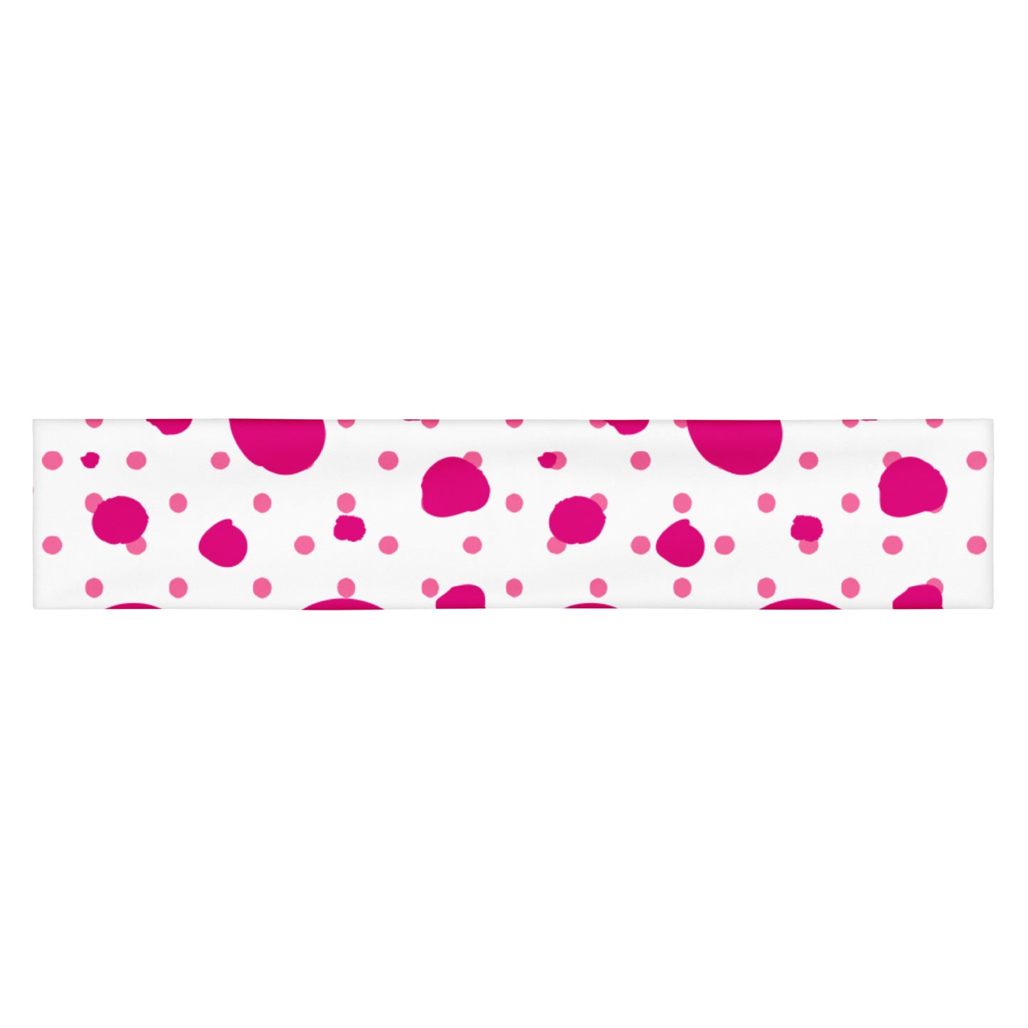 Headband - Small and Large Pink Polka Dots