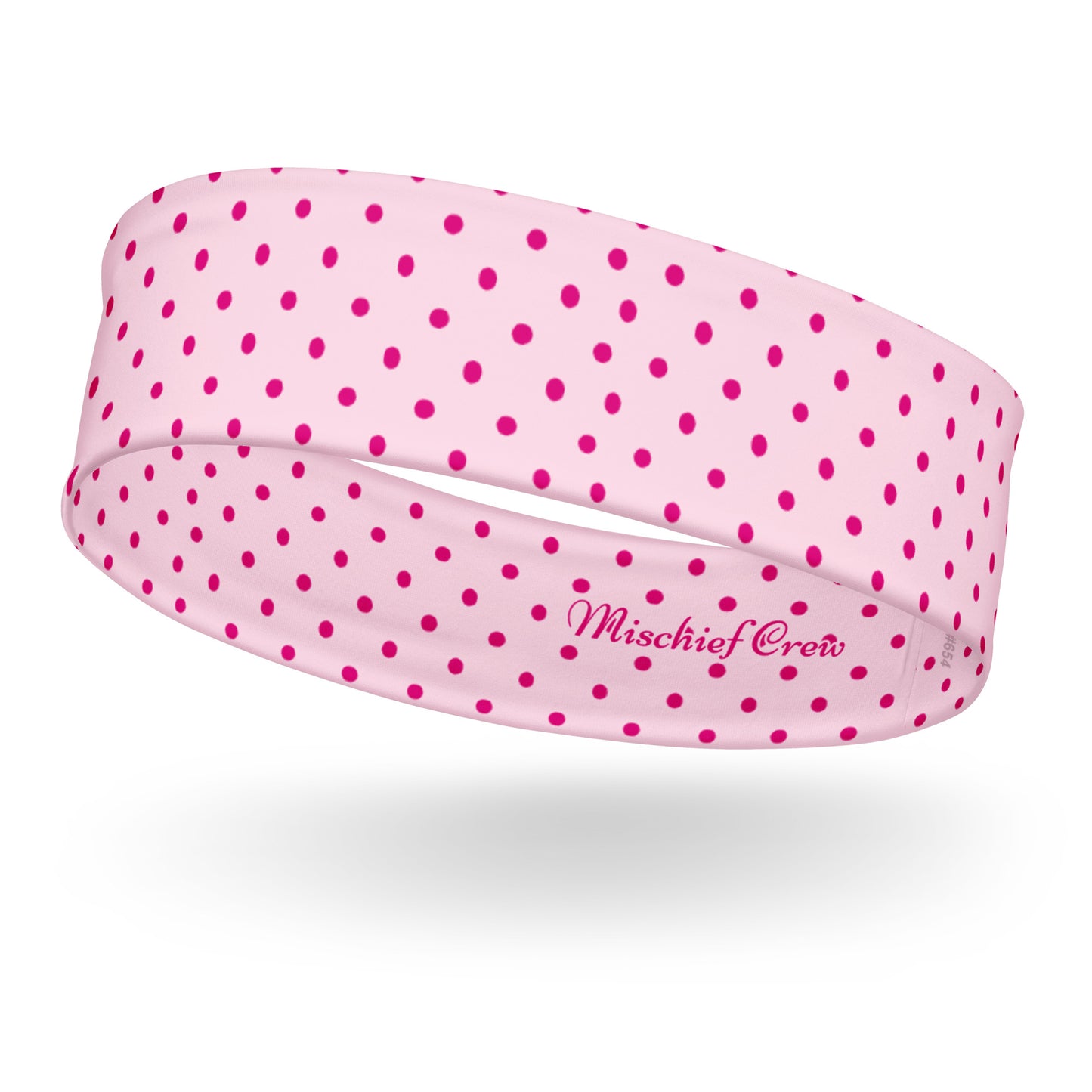 Headband - Pink Polka Dots