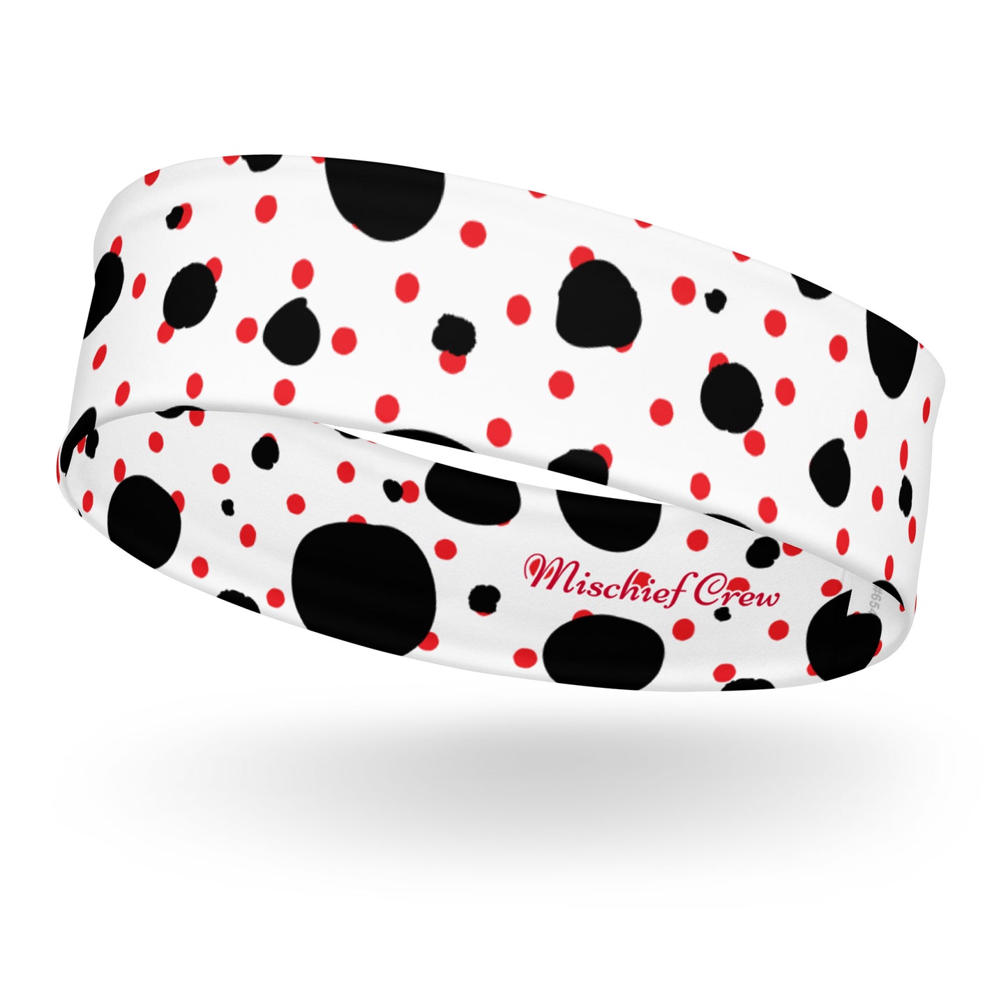 Headband - Black Red Polka Dots