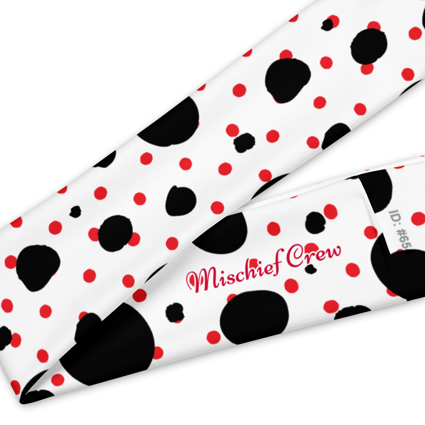 Headband - Black Red Polka Dots