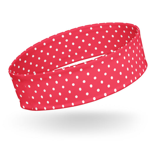 Headband - Rad Red with White Polka Dots