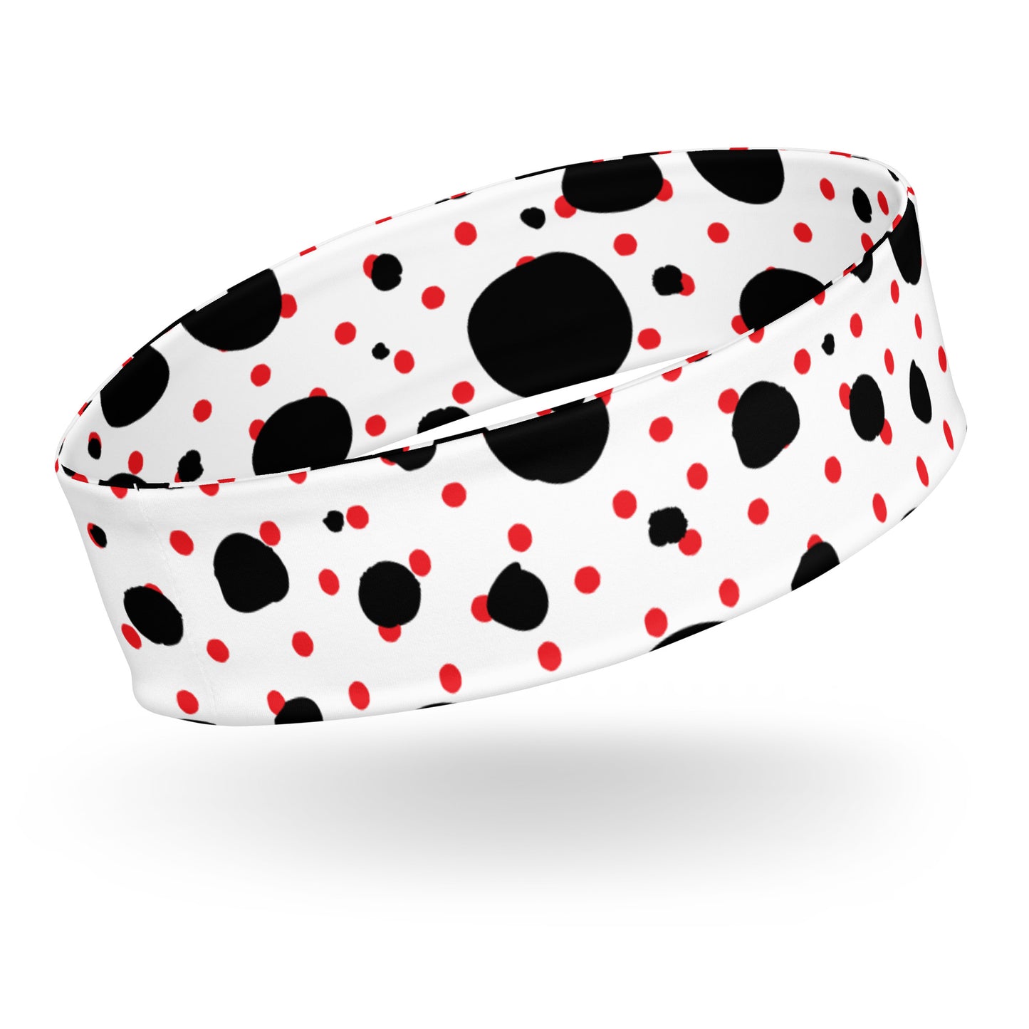 Headband - Black Red Polka Dots