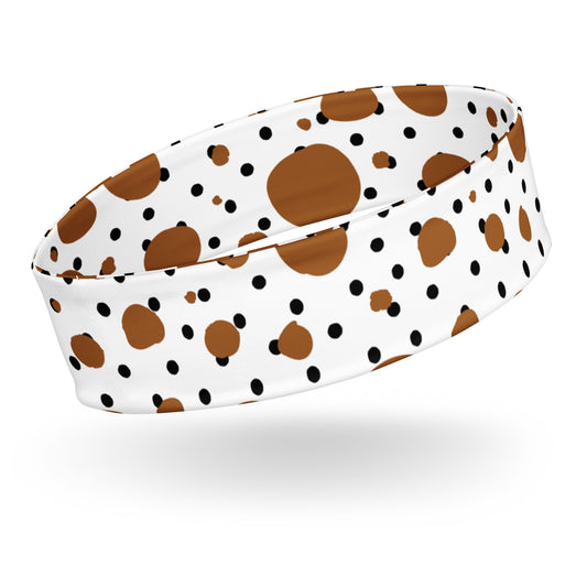 Headband - Liver Spot Dalmatian with Black Polka Dots