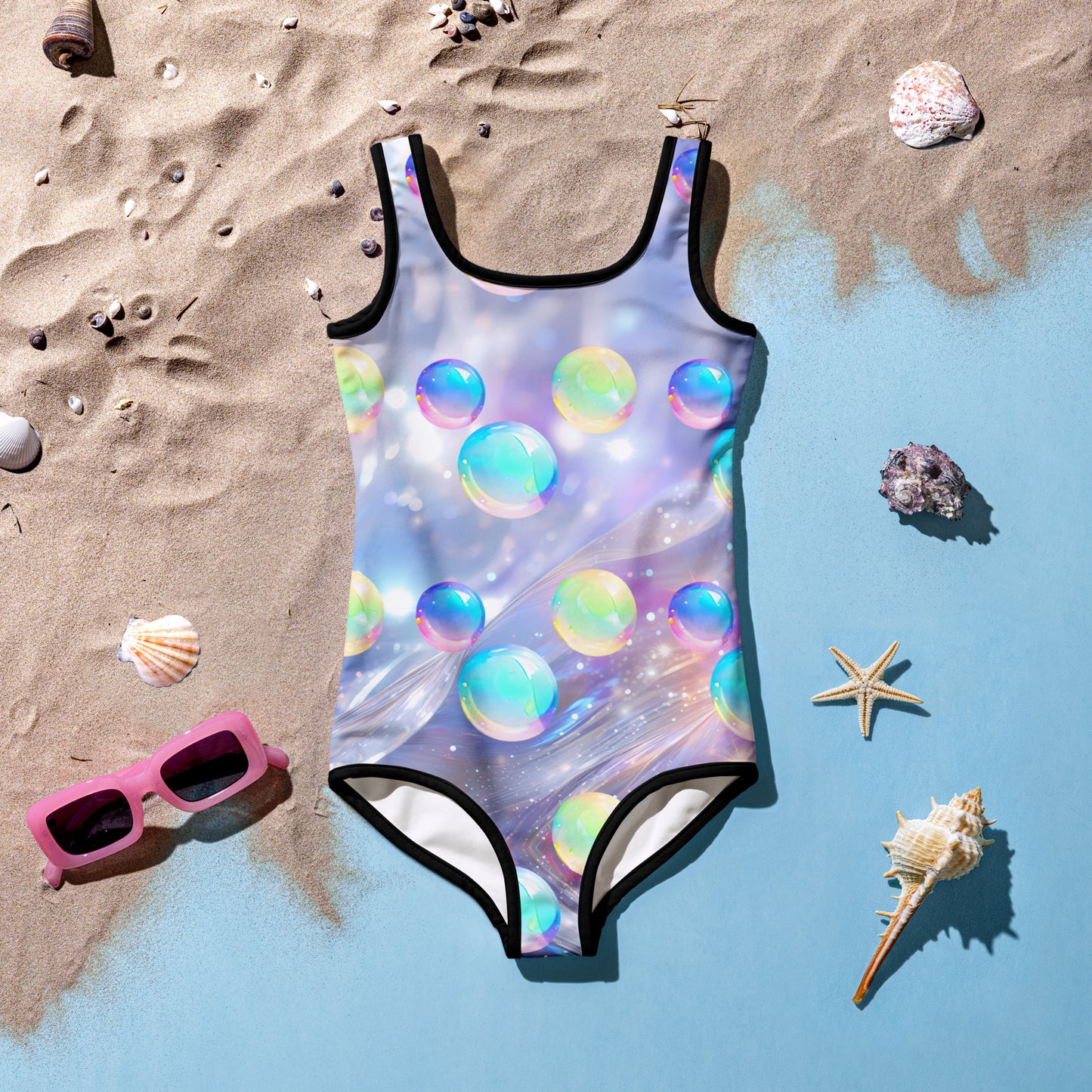 Kids Swimsuit - Shine and Glimmer with Bubbles