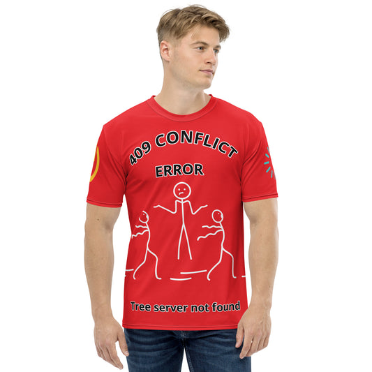 Men's t-shirt – System Error – 409 Conflict - Alizarin Red