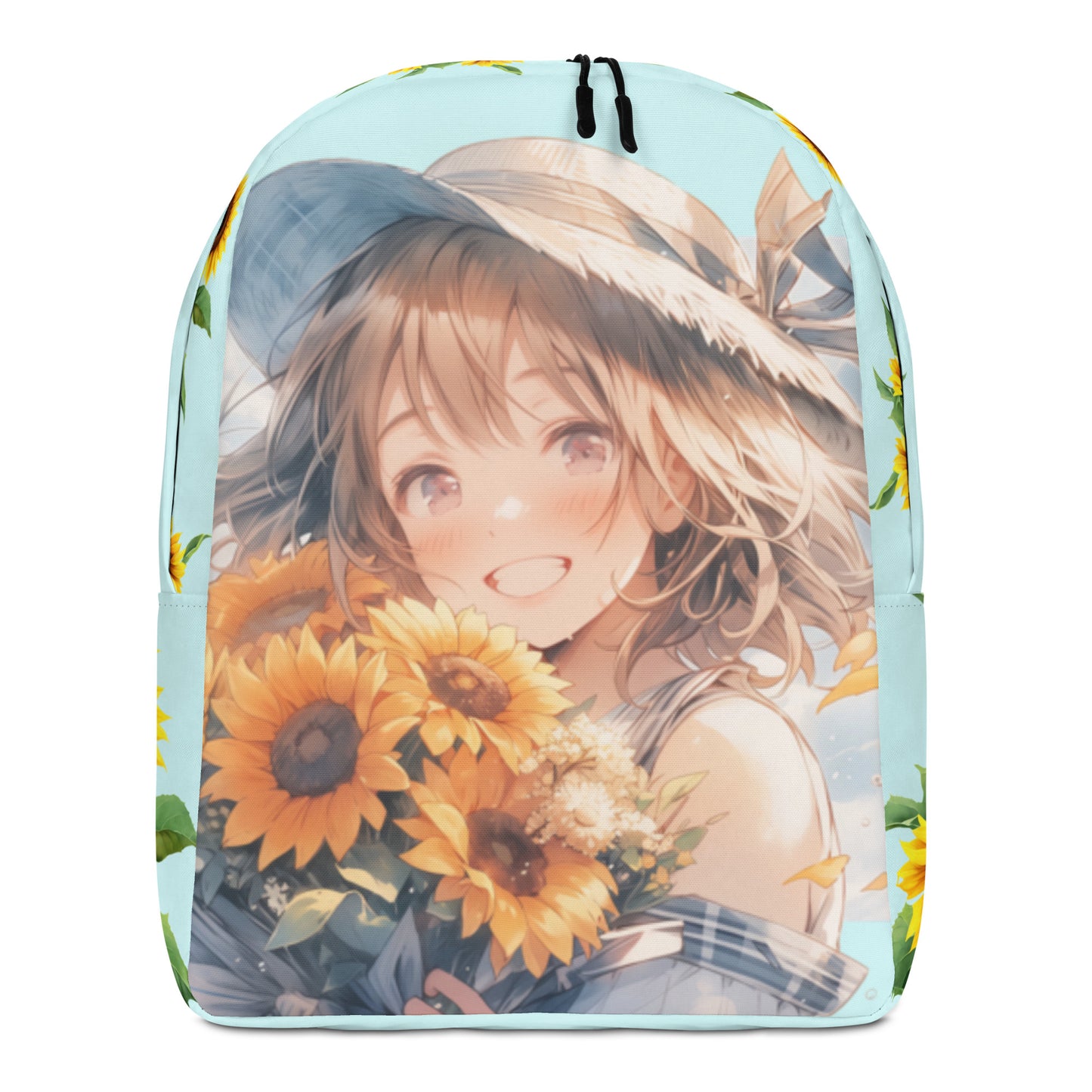 Minimalist Backpack - Anime Sunflower Girl