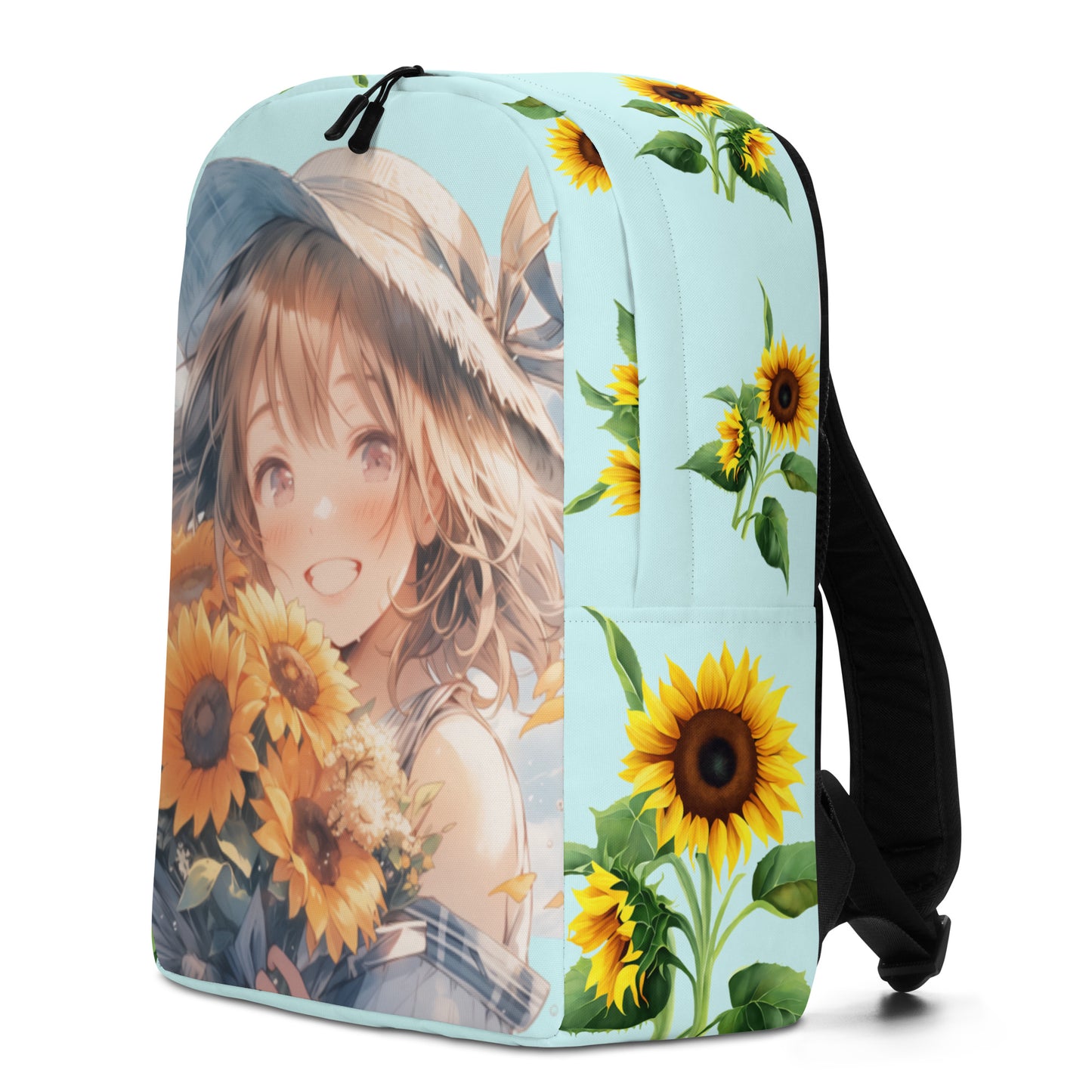 Minimalist Backpack - Anime Sunflower Girl