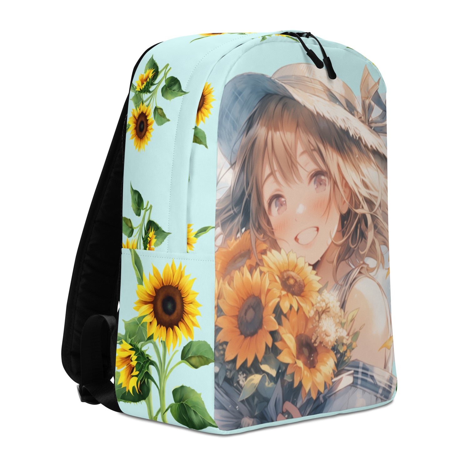 Minimalist Backpack - Anime Sunflower Girl