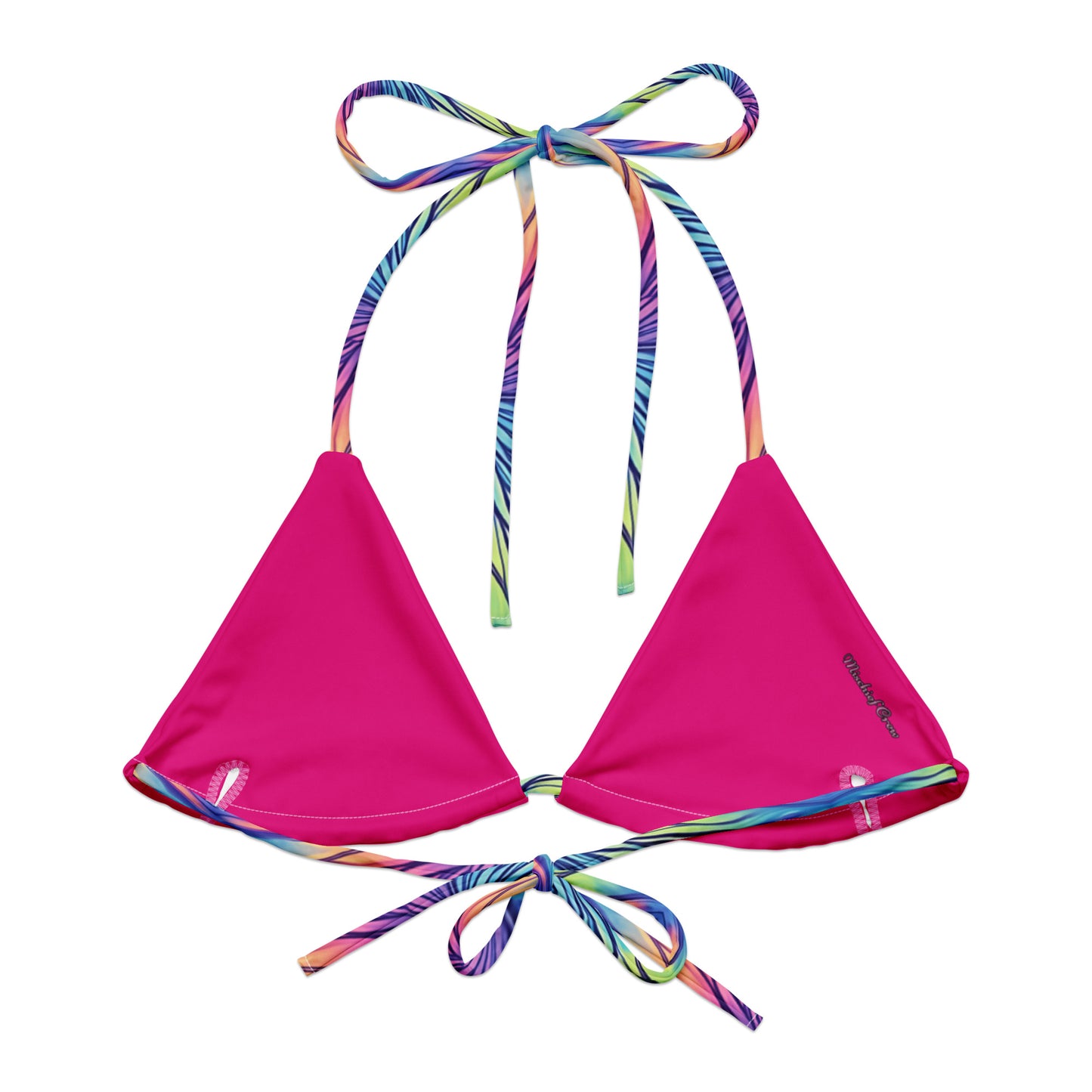 String bikini top - TOP ONLY - Starburst with purple, blue, pink and yellow