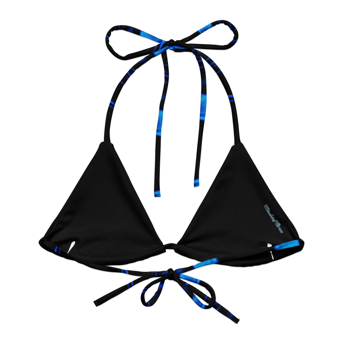 String bikini top - TOP ONLY - Blue Flames