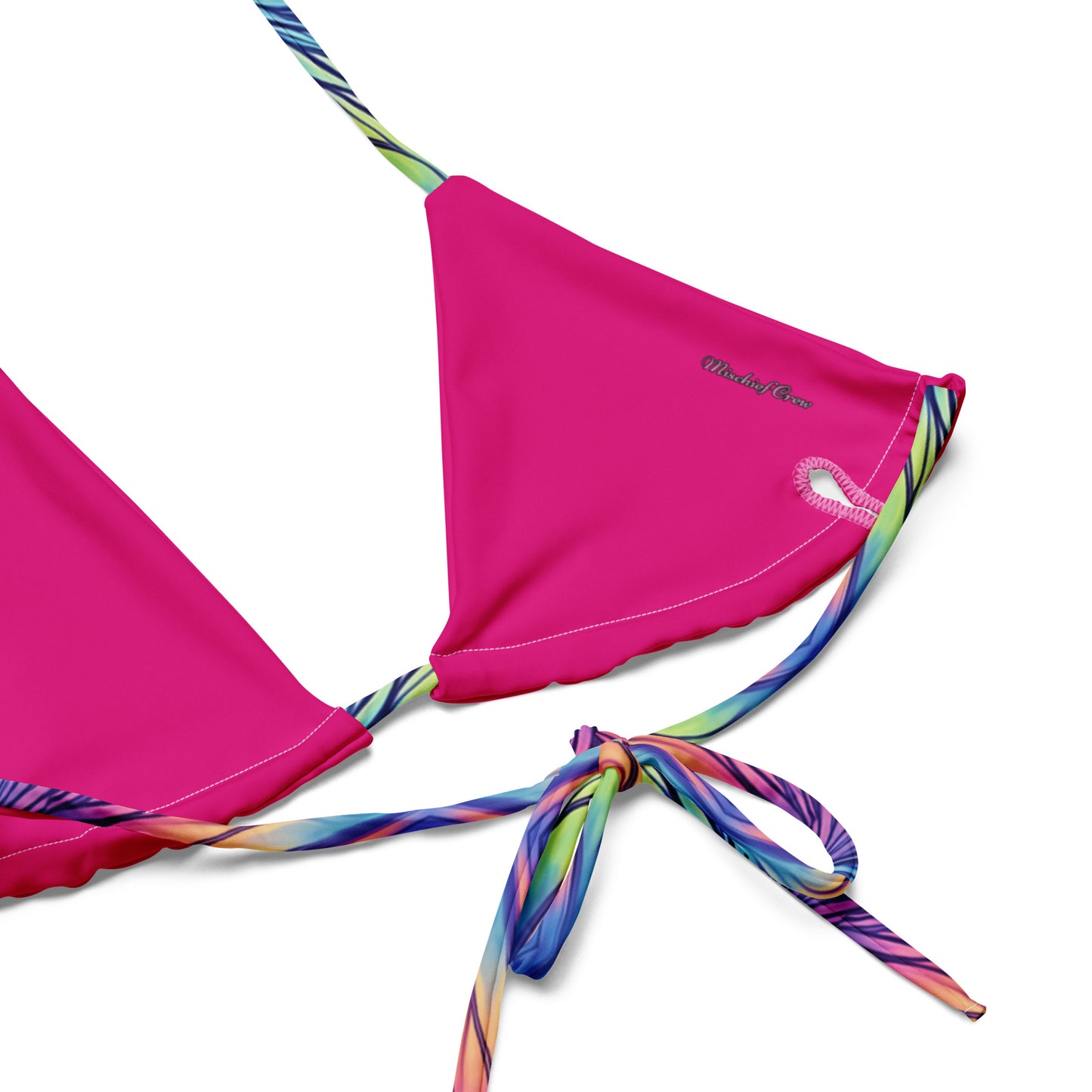 String bikini top - TOP ONLY - Starburst with purple, blue, pink and yellow