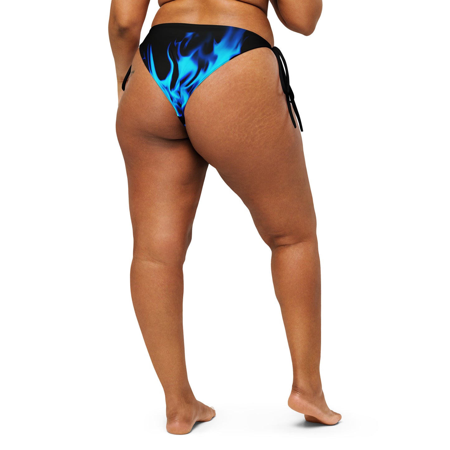 String bikini bottom - BOTTOMS ONLY - Blue Flames