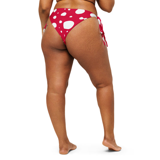 String Bikini Bottom – BOTTOM ONLY - Red with White Polka Dots