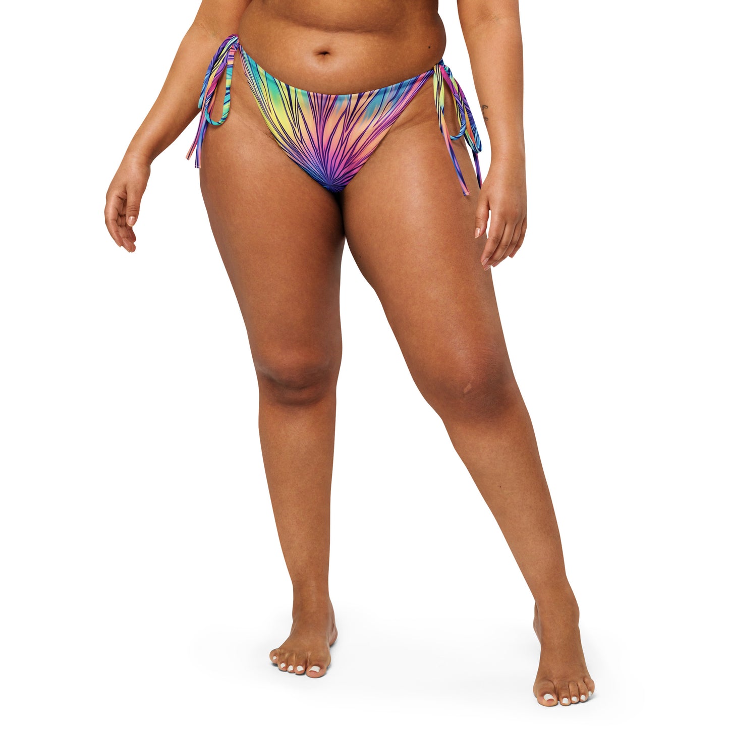 String bikini bottom - BOTTOMS ONLY - Starburst with purple, blue, pink and yellow