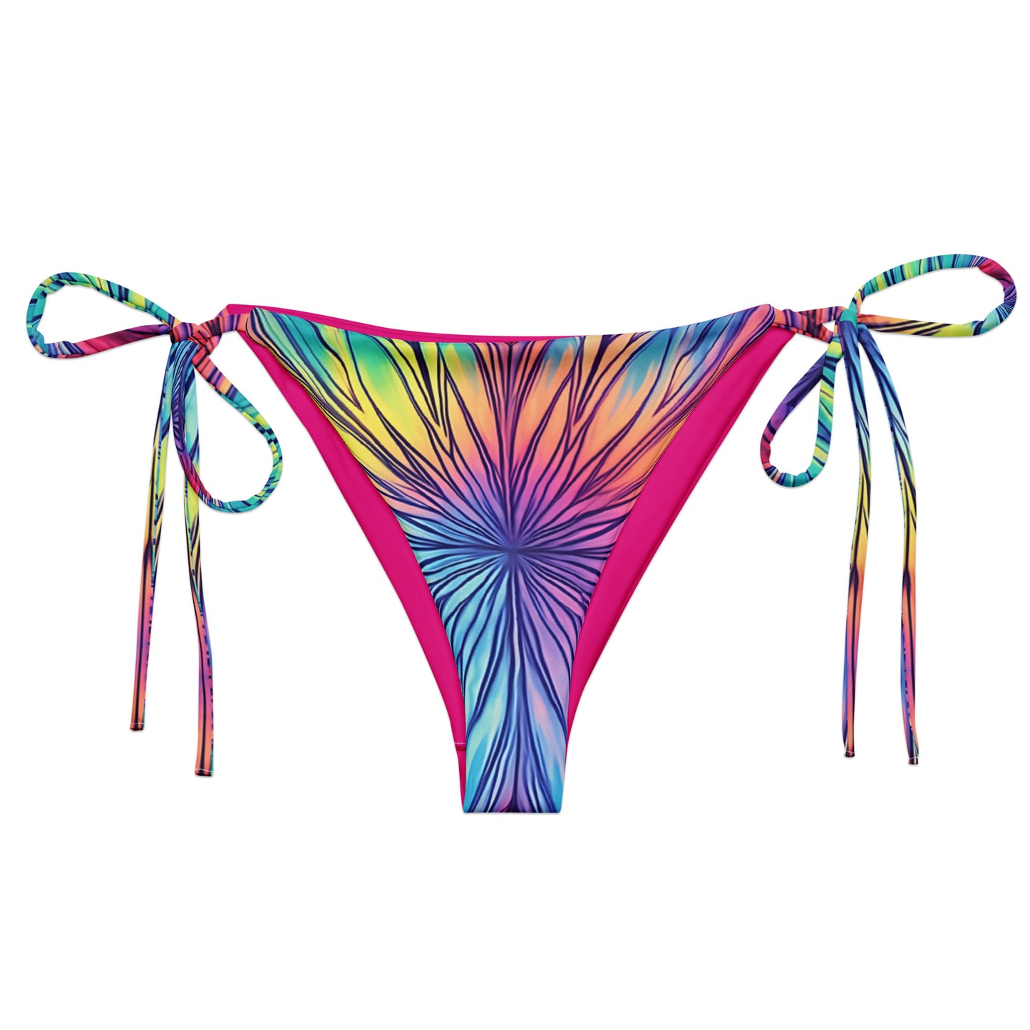 String bikini bottom - BOTTOMS ONLY - Starburst with purple, blue, pink and yellow