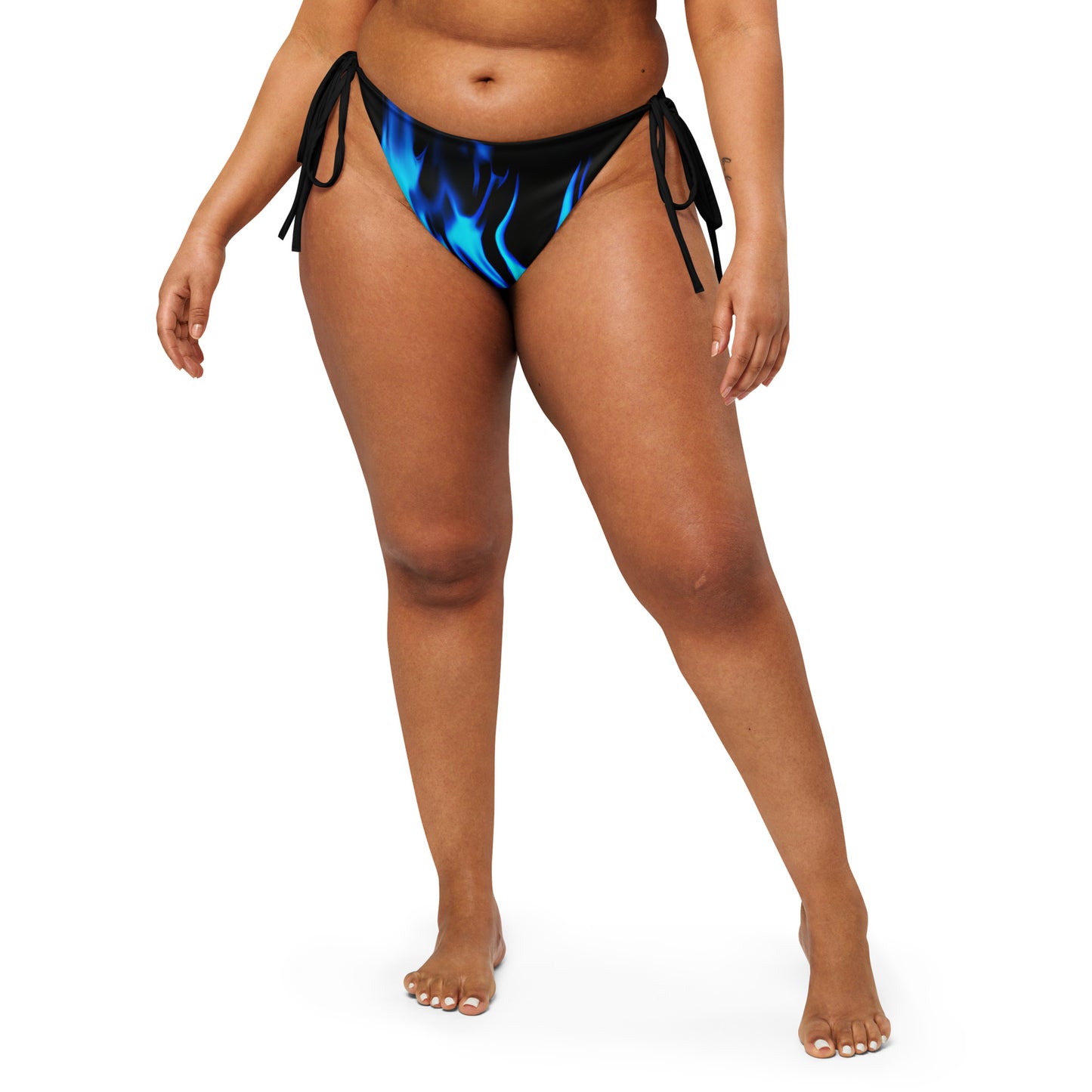 String bikini bottom - BOTTOMS ONLY - Blue Flames