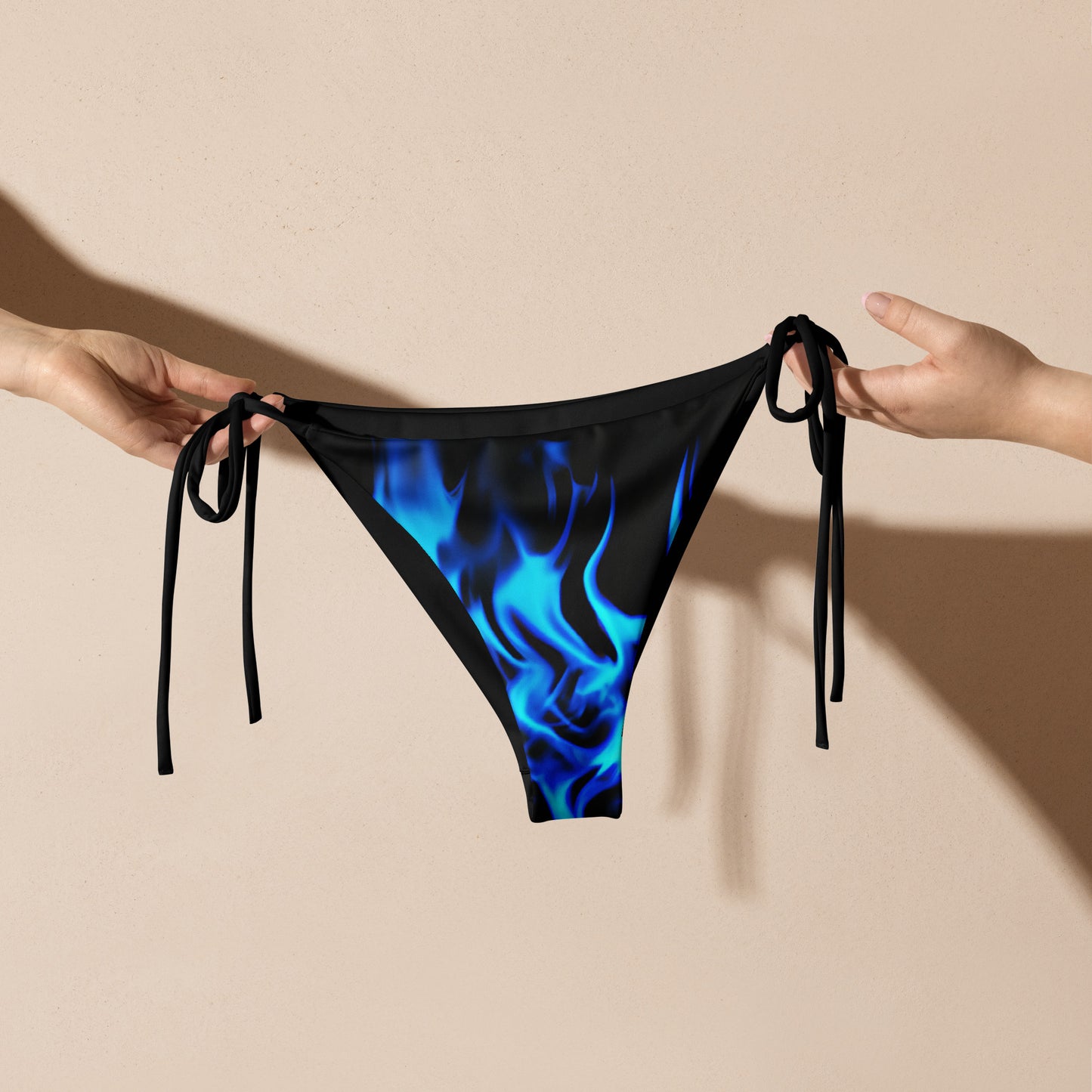 String bikini bottom - BOTTOMS ONLY - Blue Flames