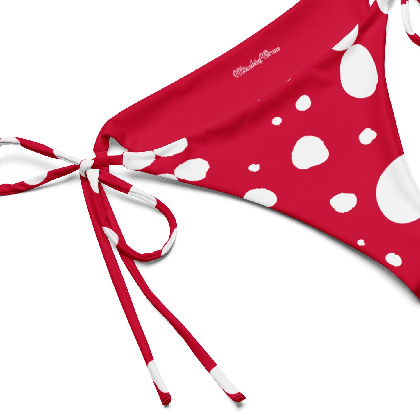 String Bikini Bottom – BOTTOM ONLY - Red with White Polka Dots