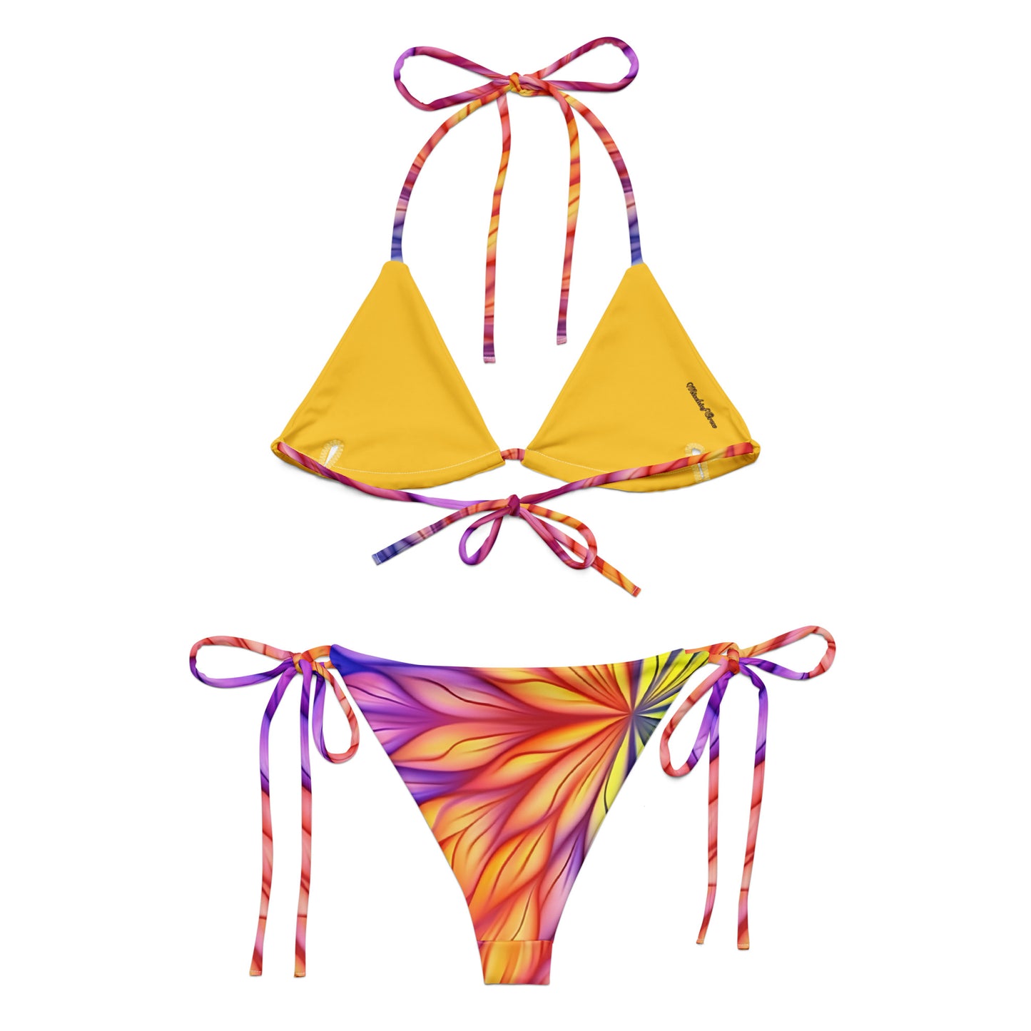 String Bikini - Bright Rainbow Waves  2