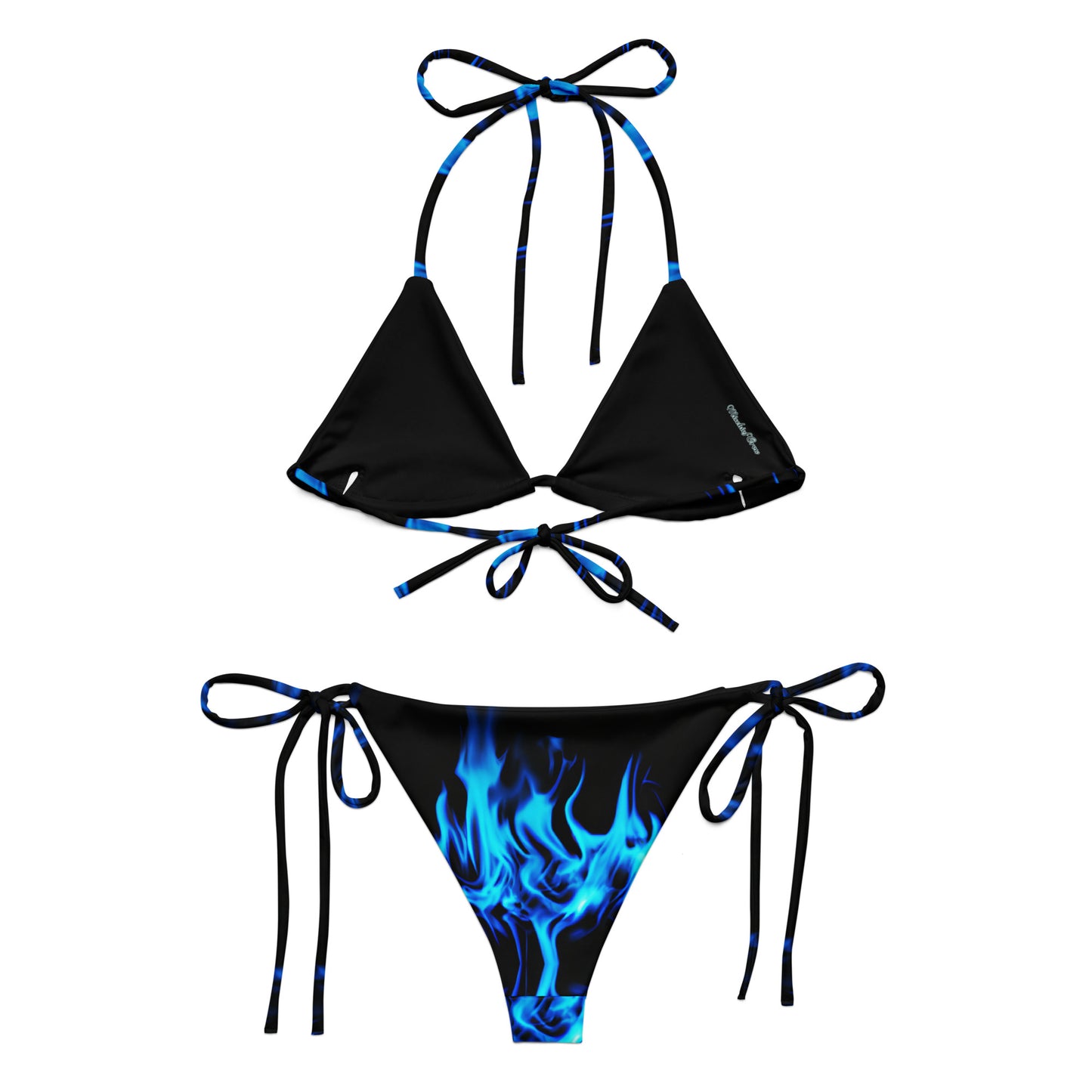 String bikini - Blue Flames