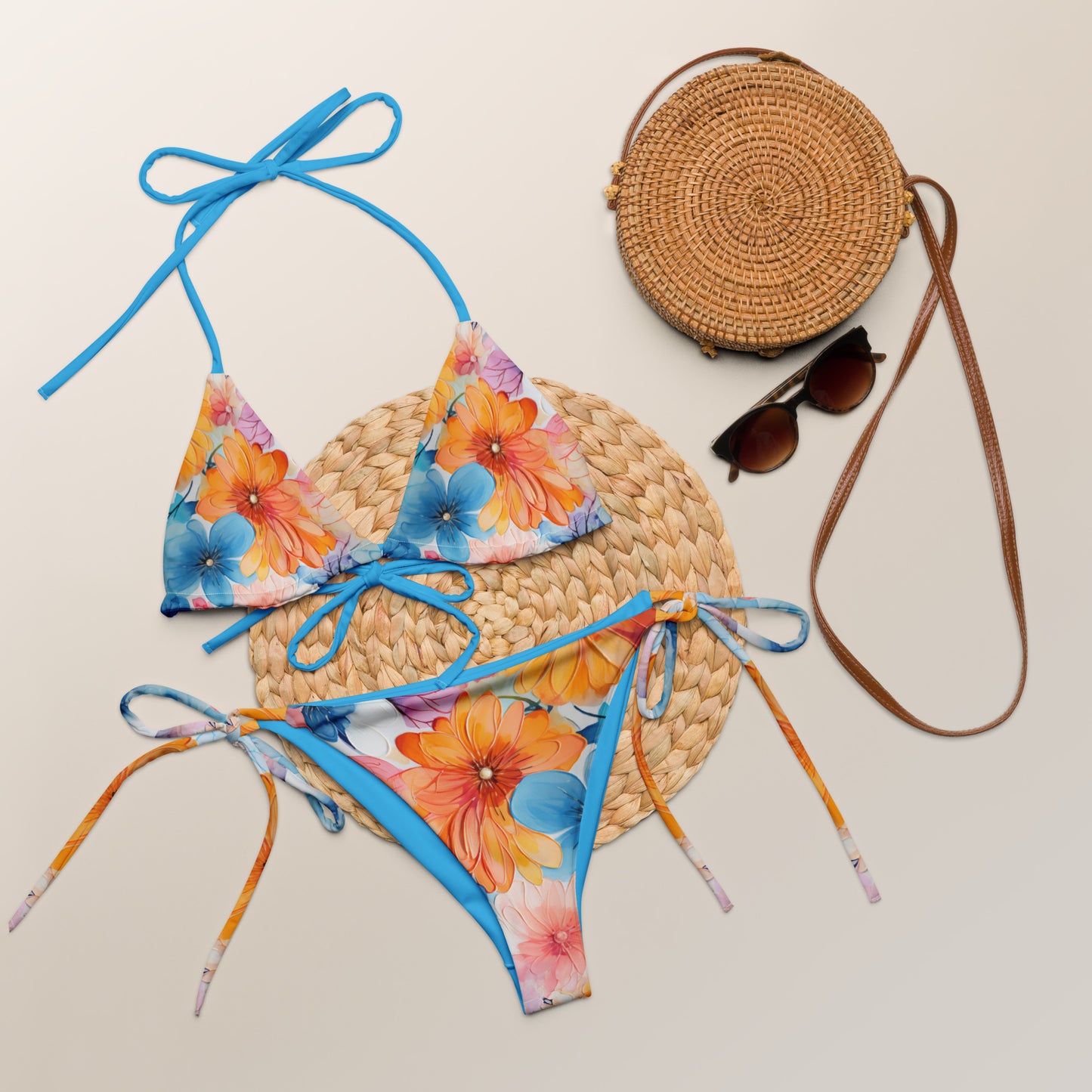 String Bikini - Bright Flowers 8