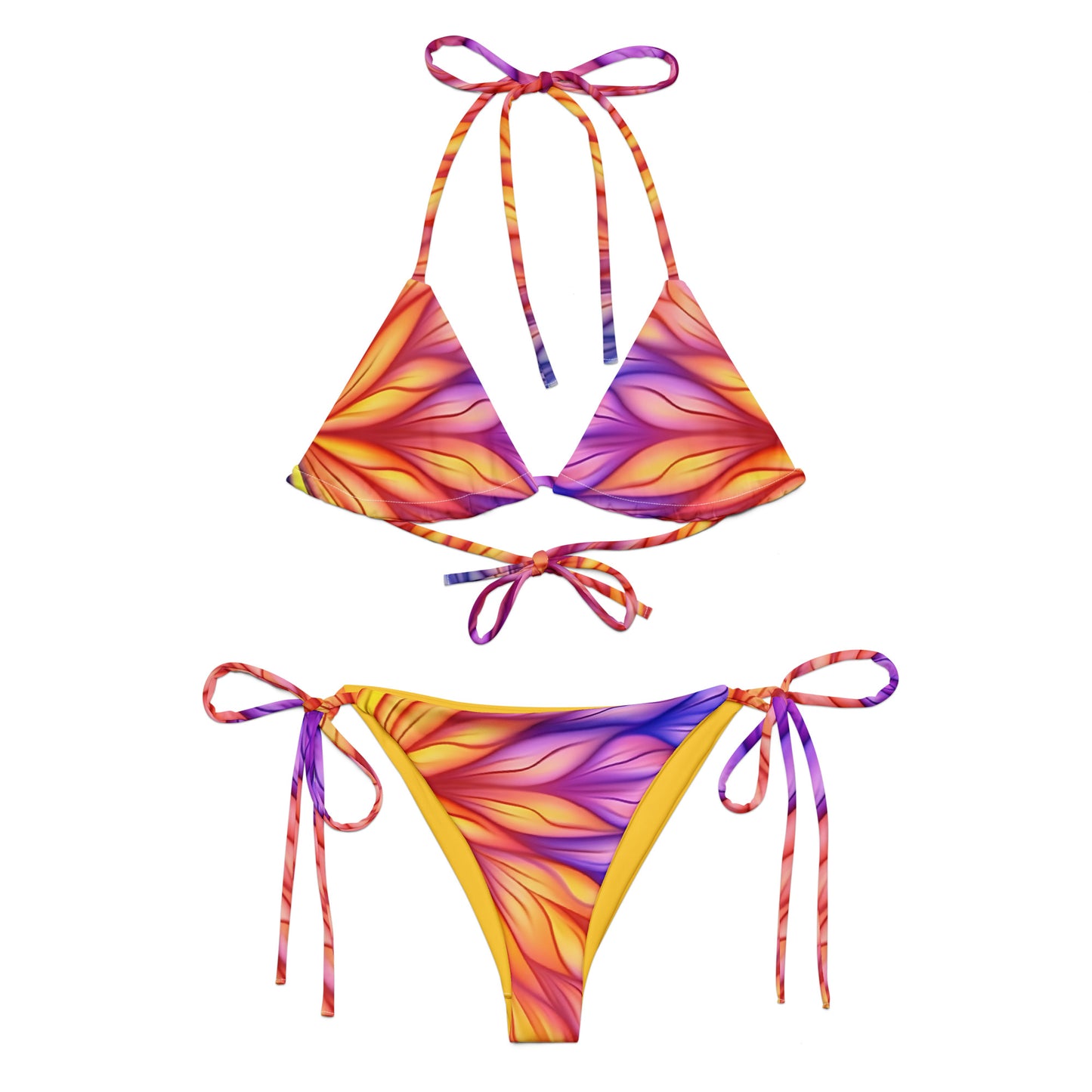 String Bikini - Bright Rainbow Waves  2