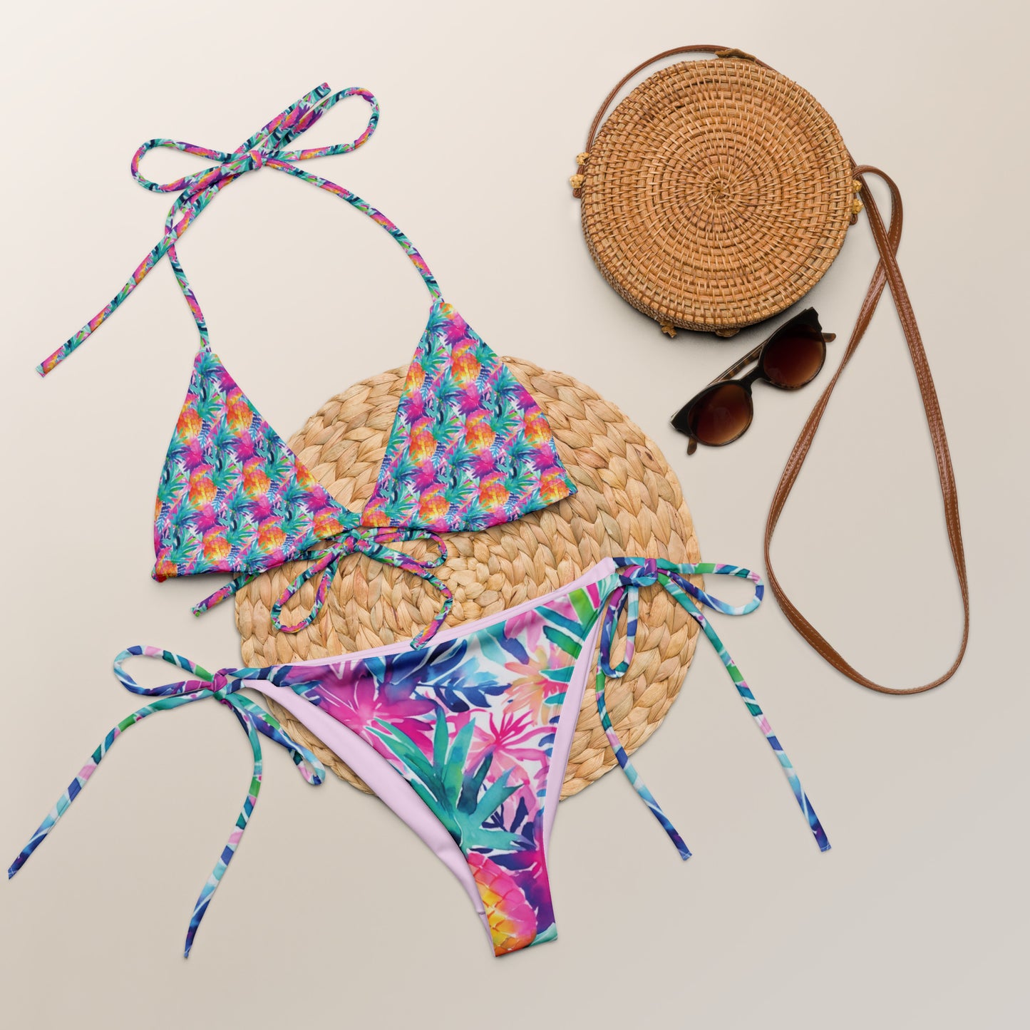 String Bikini - Tropical with Pineapples