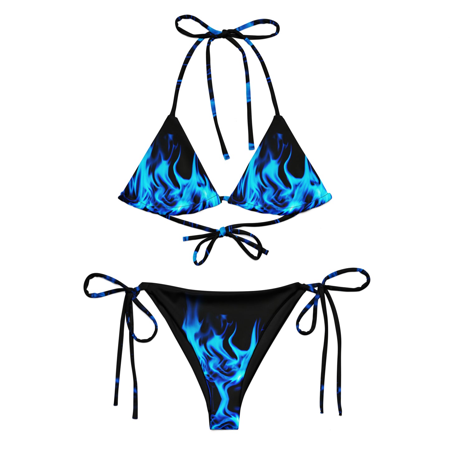 String bikini - Blue Flames