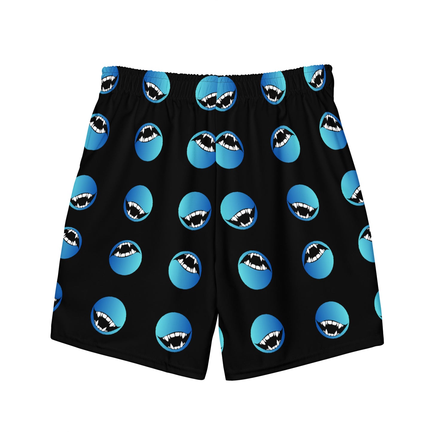 Men's swim trunks - Bite me – Blue Bubbles with Fangs