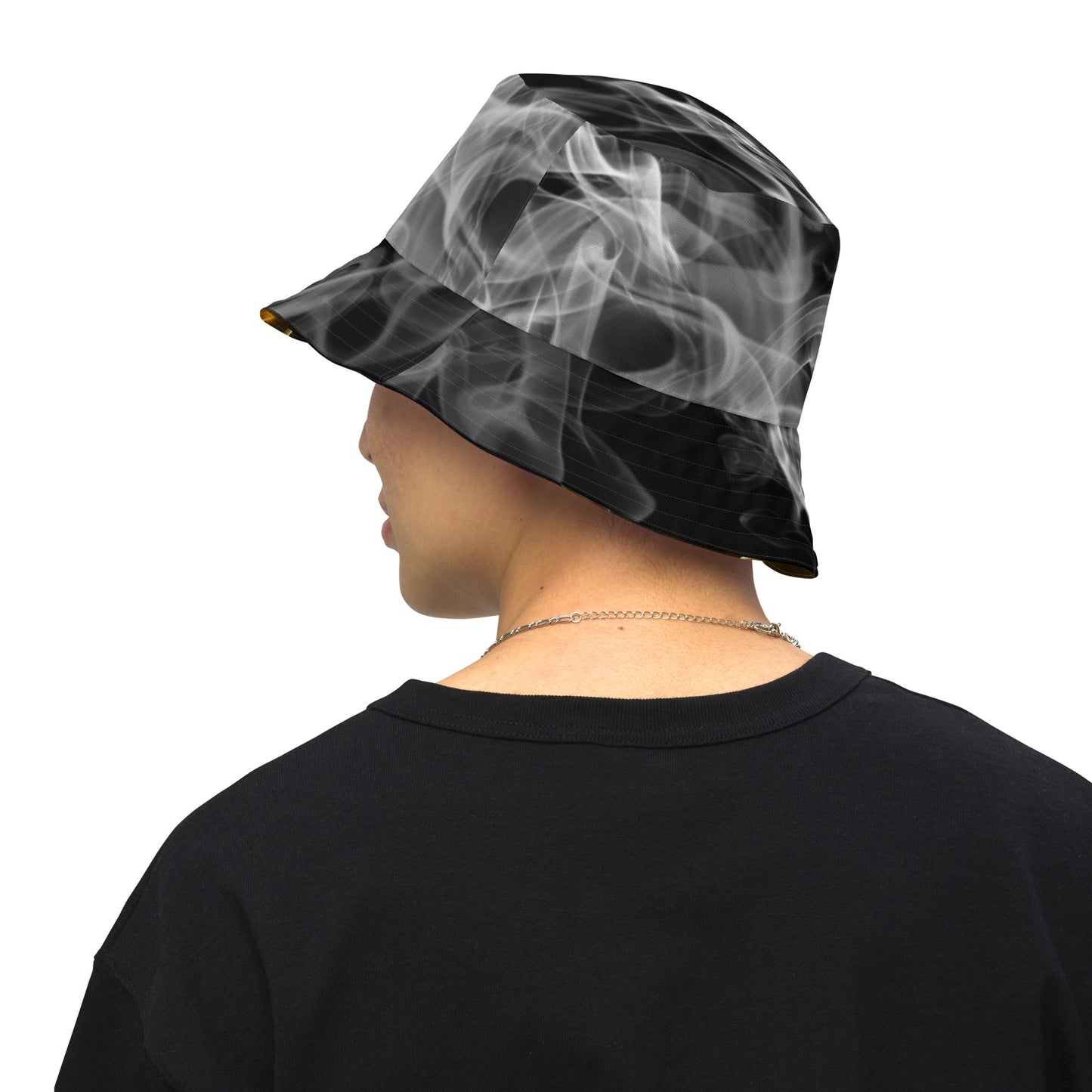 Reversible bucket hat - White Smoke and Gold Smoke