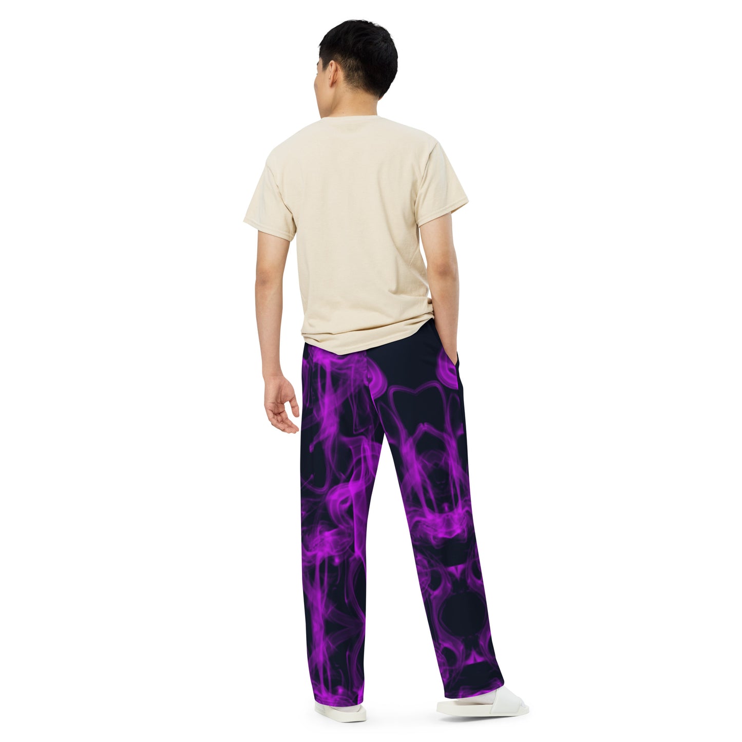 unisex wide-leg pants Light Purple Smoke