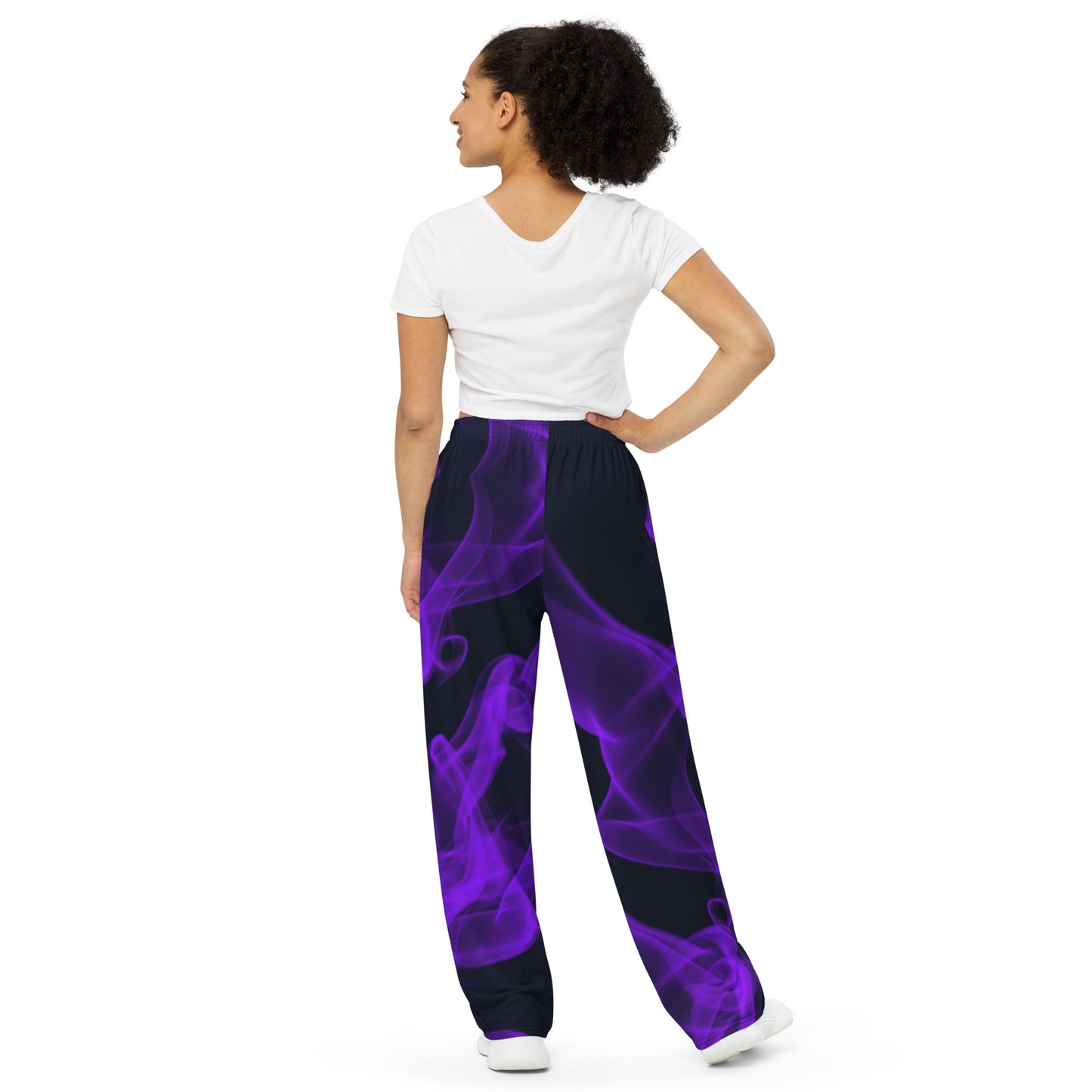 unisex wide-leg pants Dark Purple Smoke