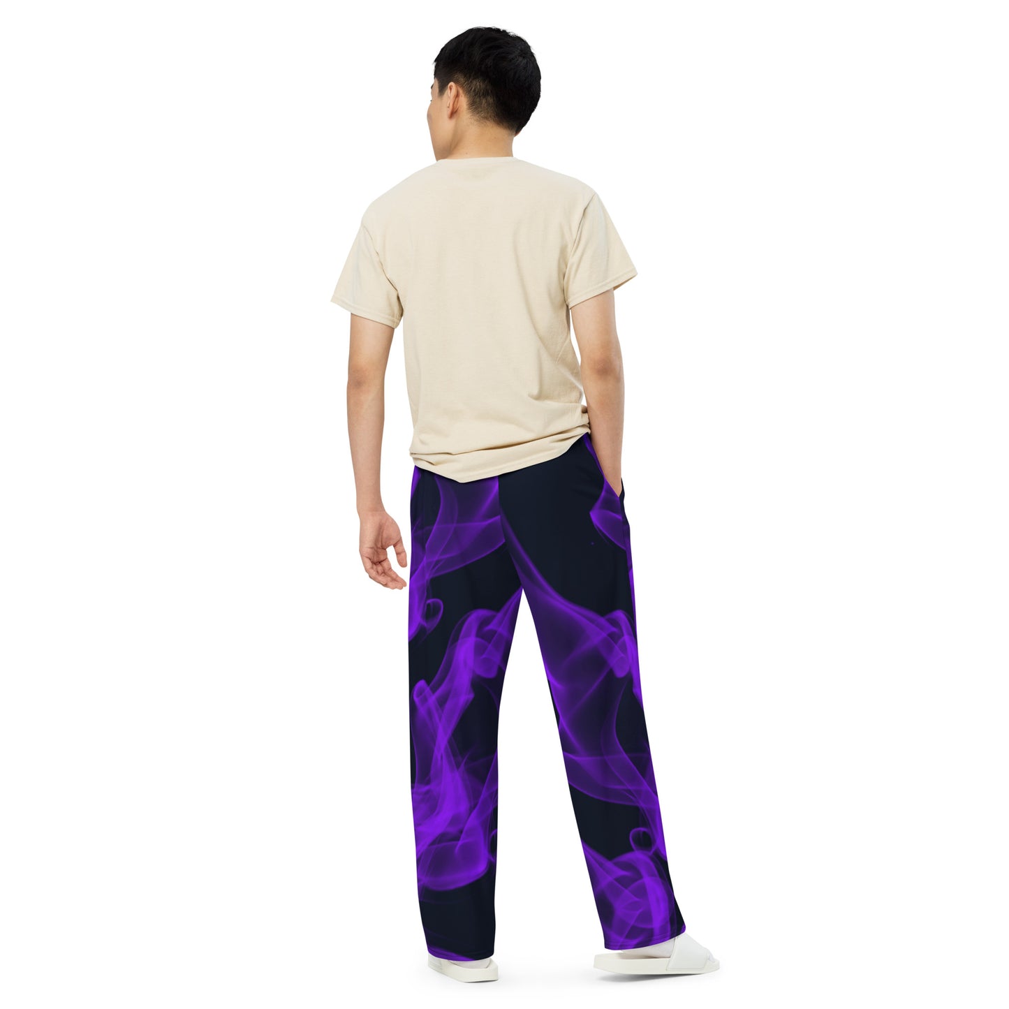 unisex wide-leg pants Dark Purple Smoke