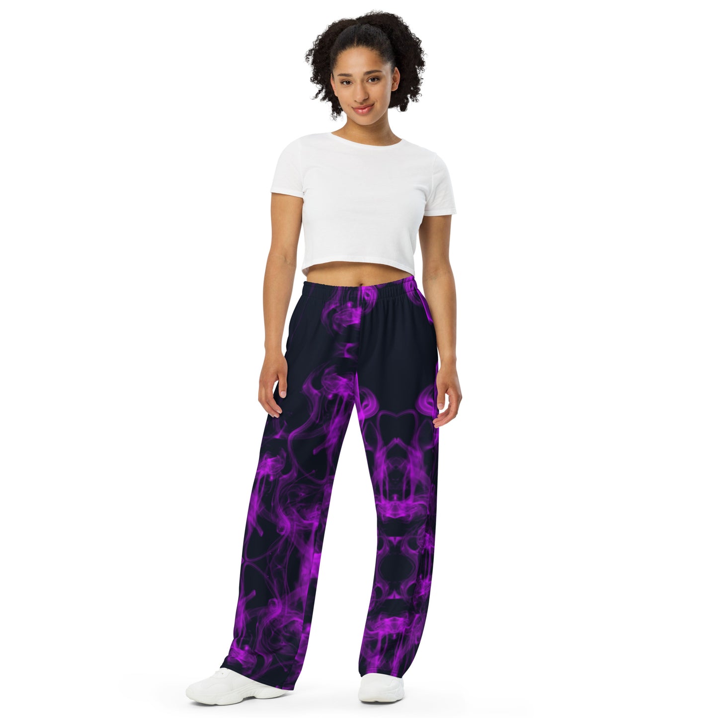 unisex wide-leg pants Light Purple Smoke