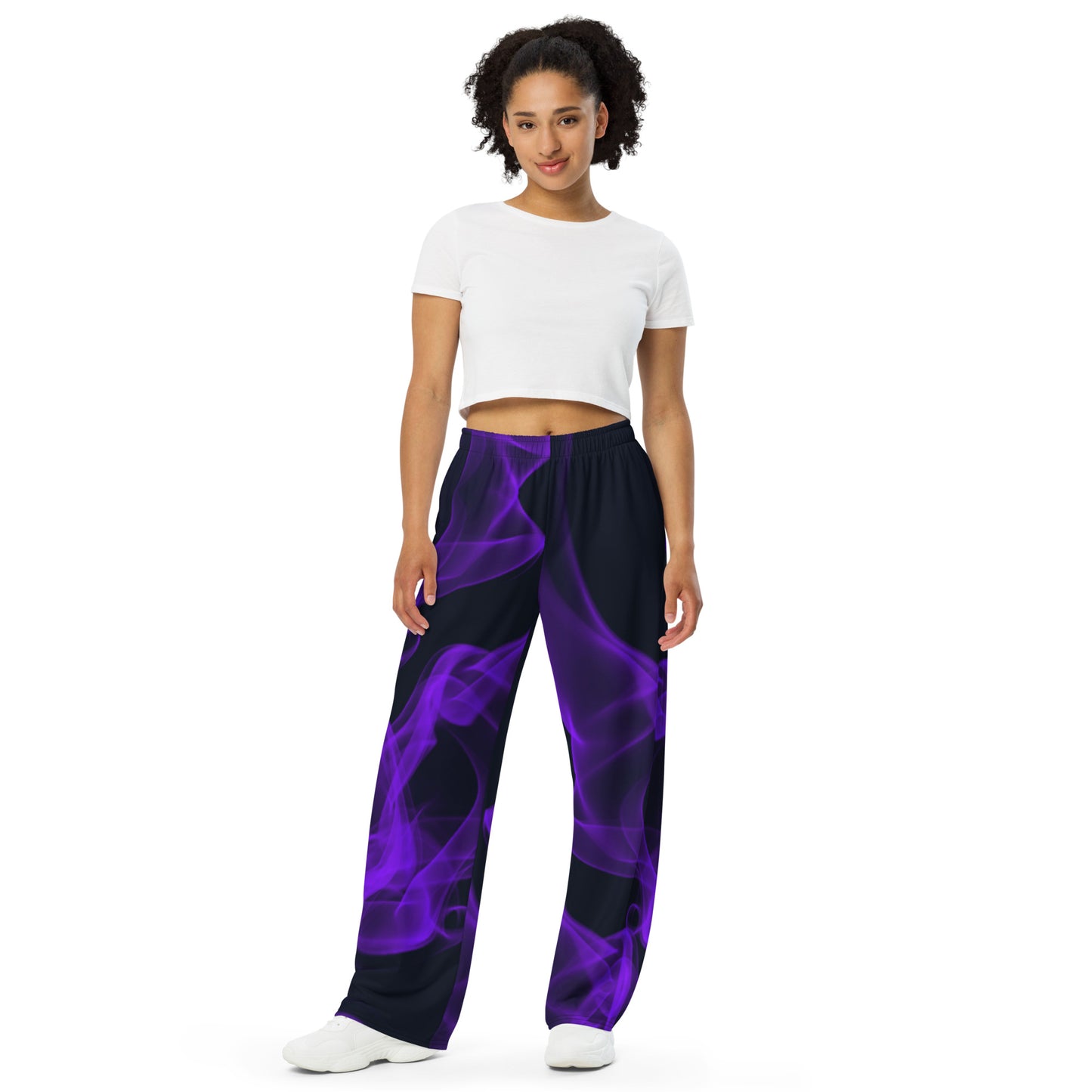 unisex wide-leg pants Dark Purple Smoke