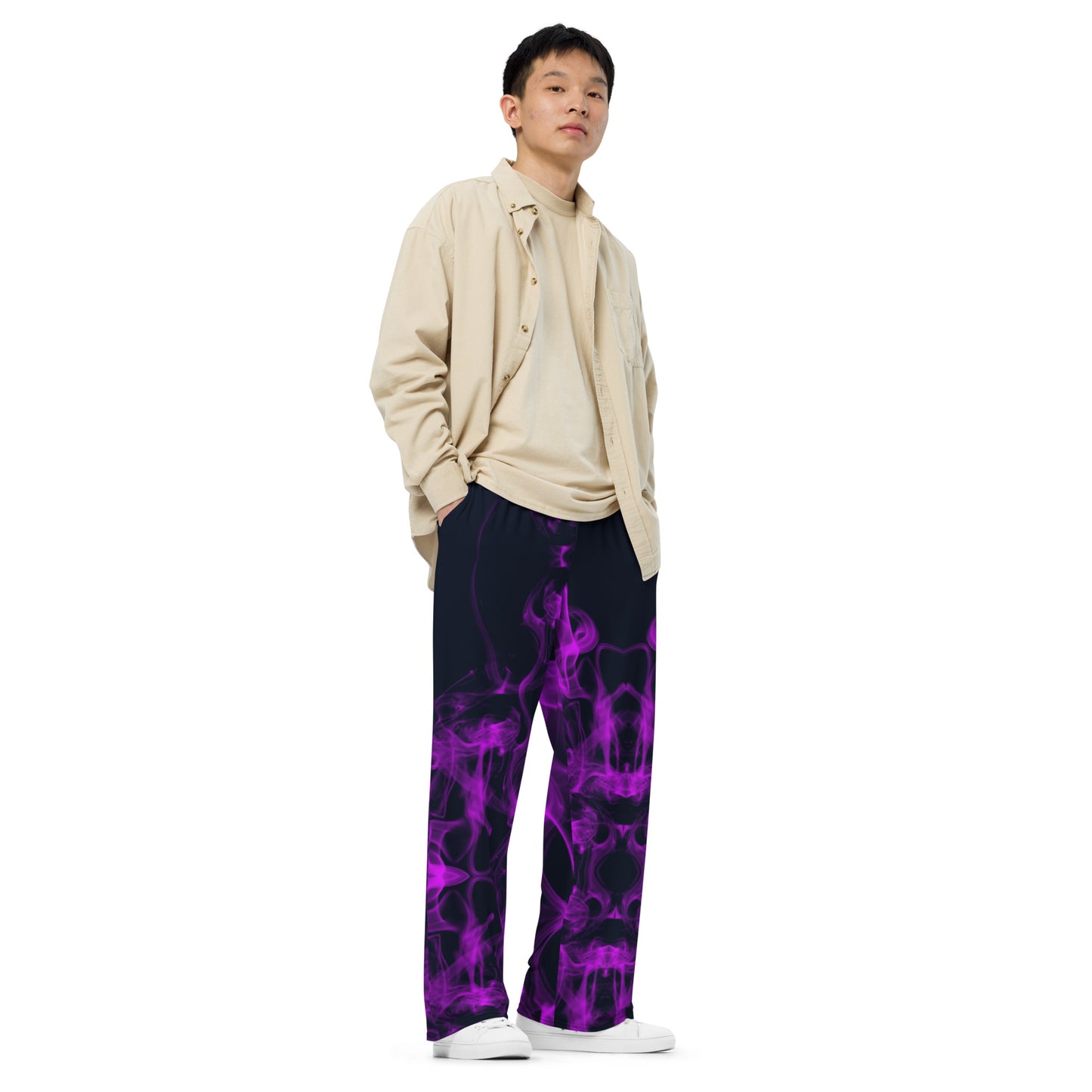 unisex wide-leg pants Light Purple Smoke