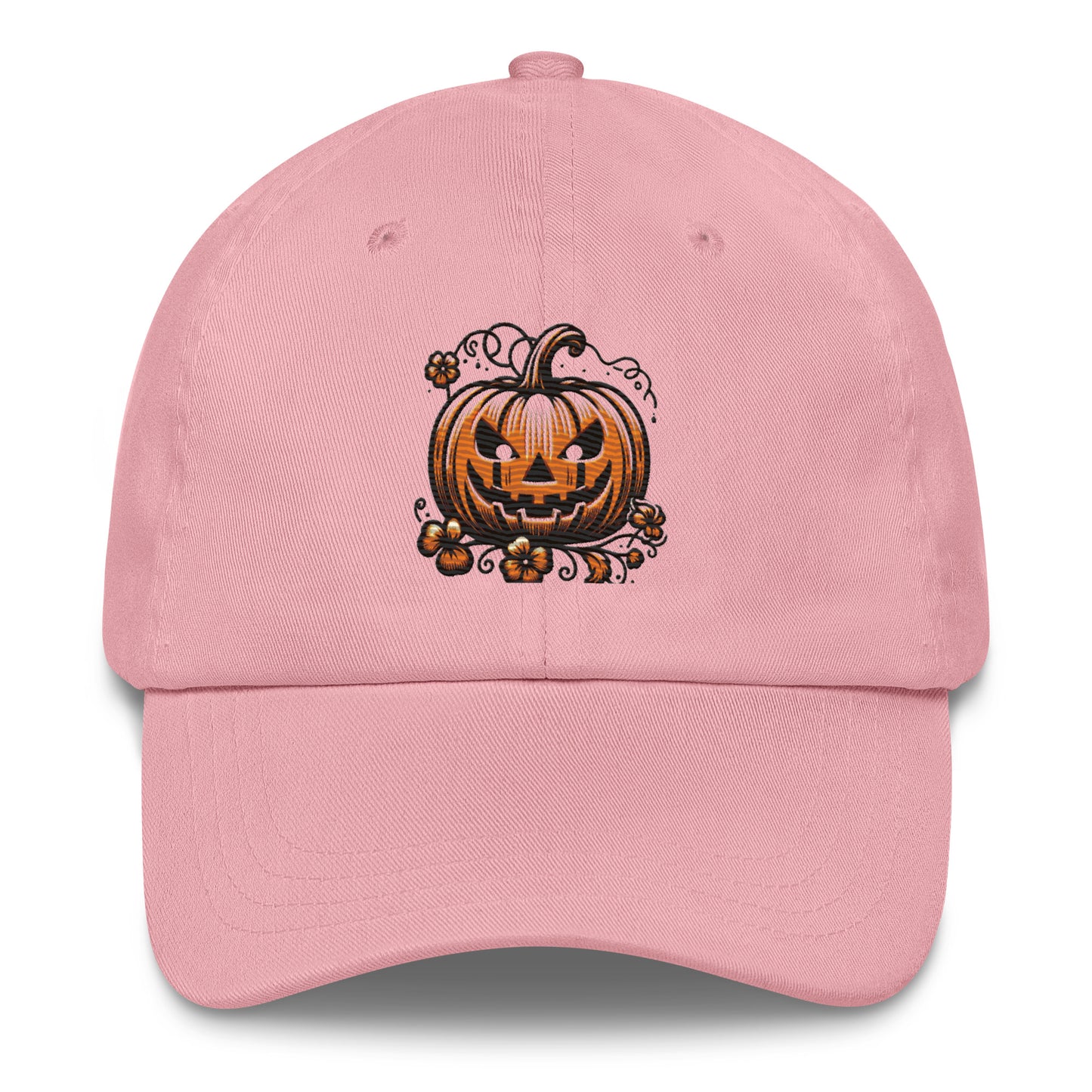 Jack-o-Lantern Dad Hat - Halloween Pumpkin Embroidered Cap